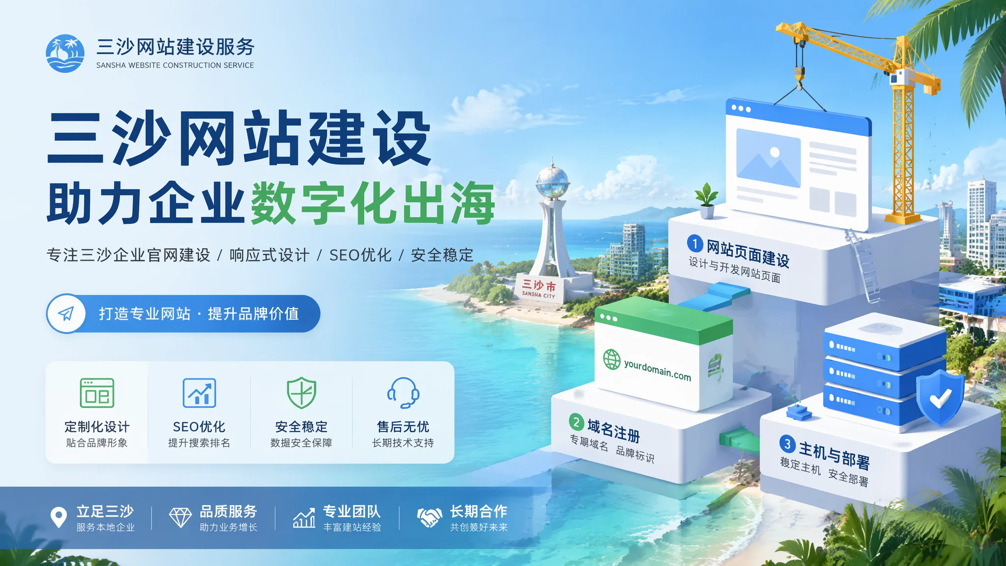 三沙网站建设全攻略：从策划到上线的每一步都不能省