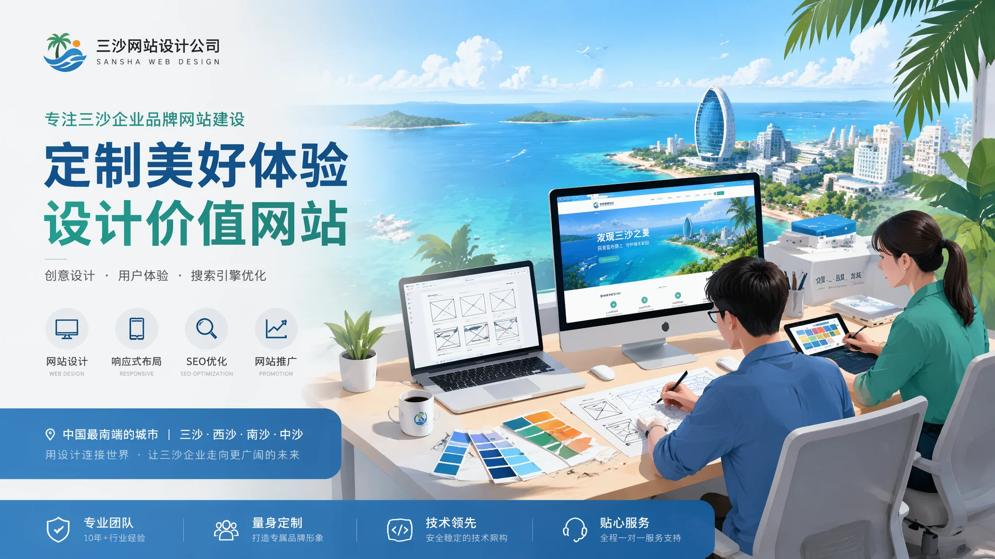 三沙网站设计公司该怎么挑？远离模板陷阱的7个实操方法