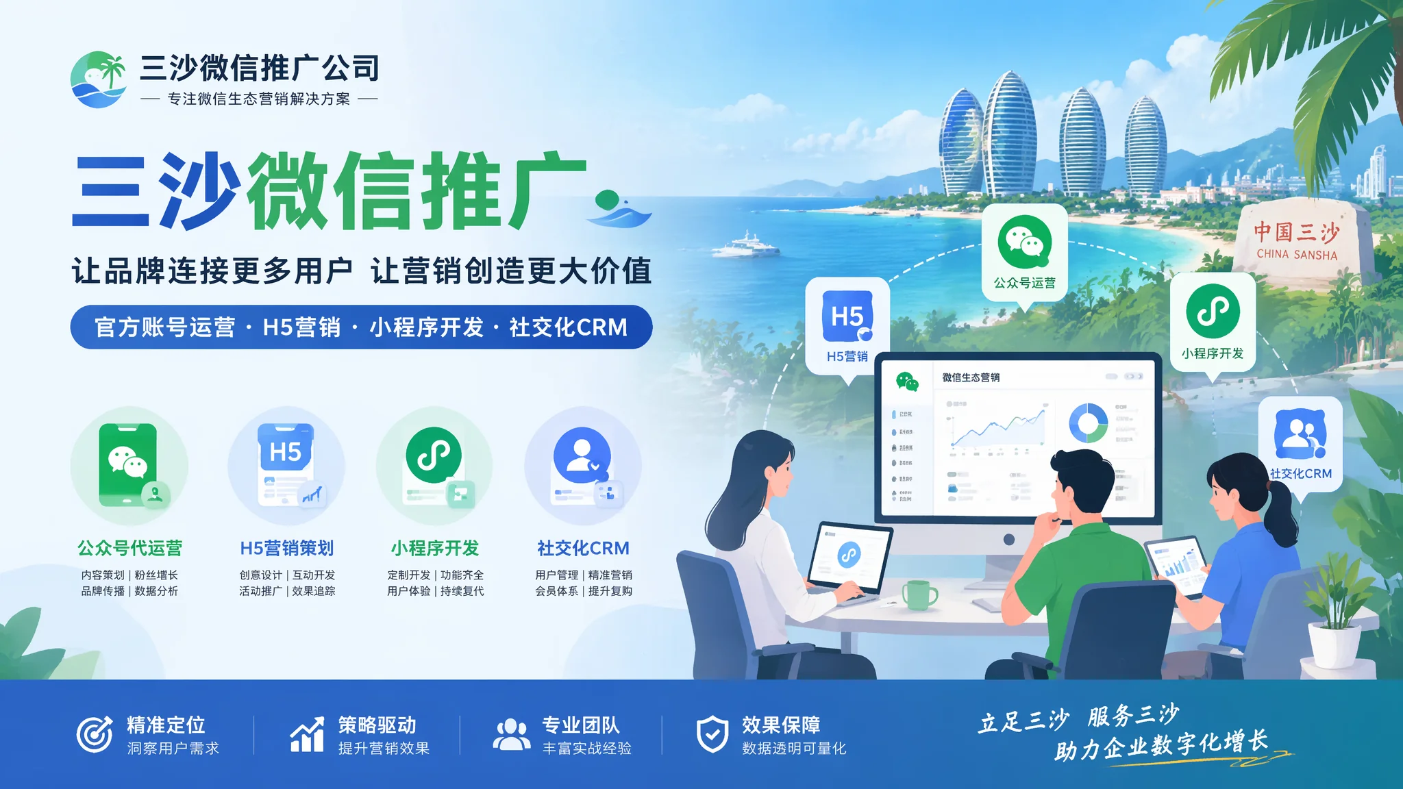三沙微信公众号推广公司实力评估：代运营内容能力与服务标准