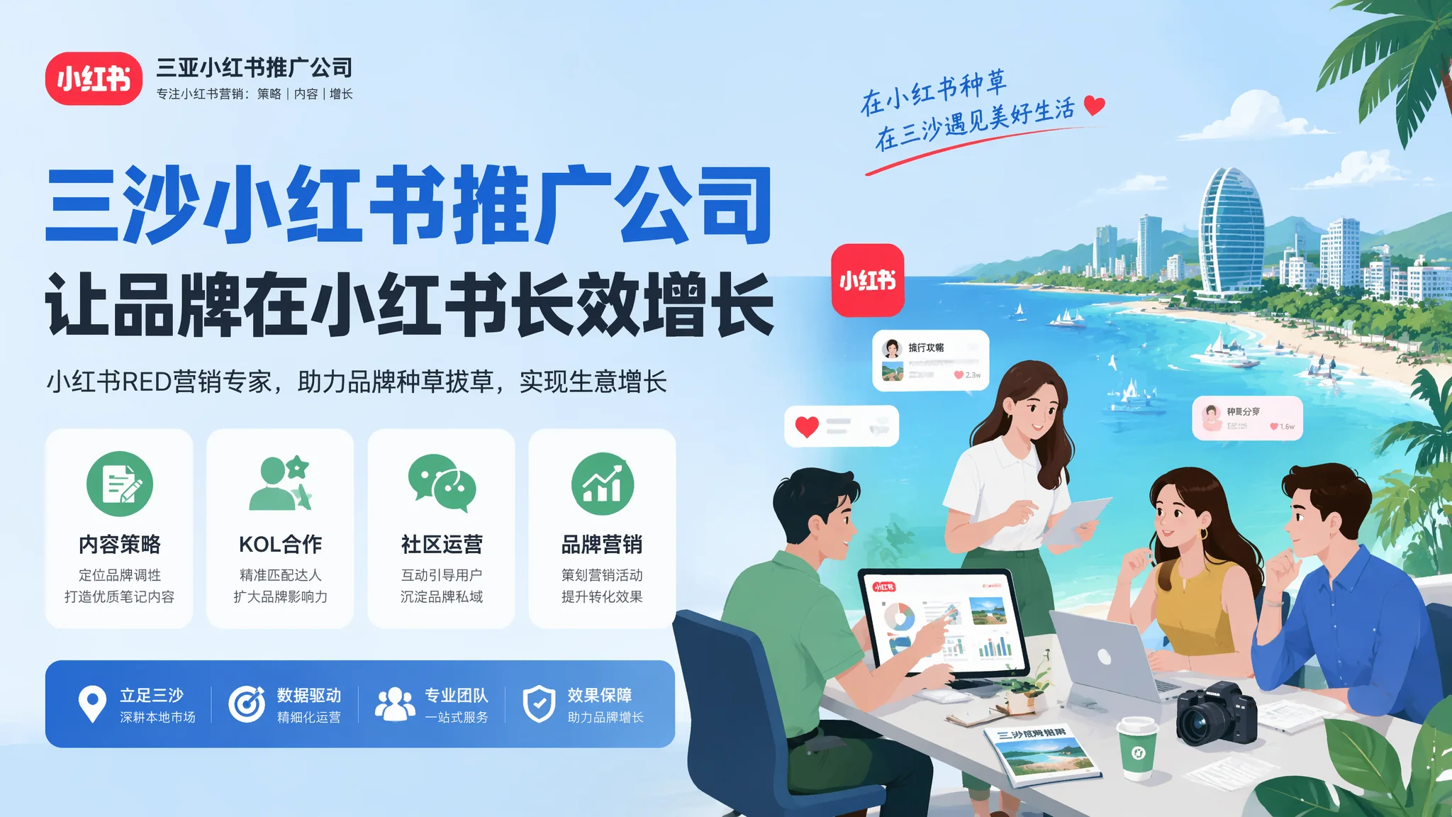 三沙小红书推广公司代运营指南：服务内容与效果考核标准