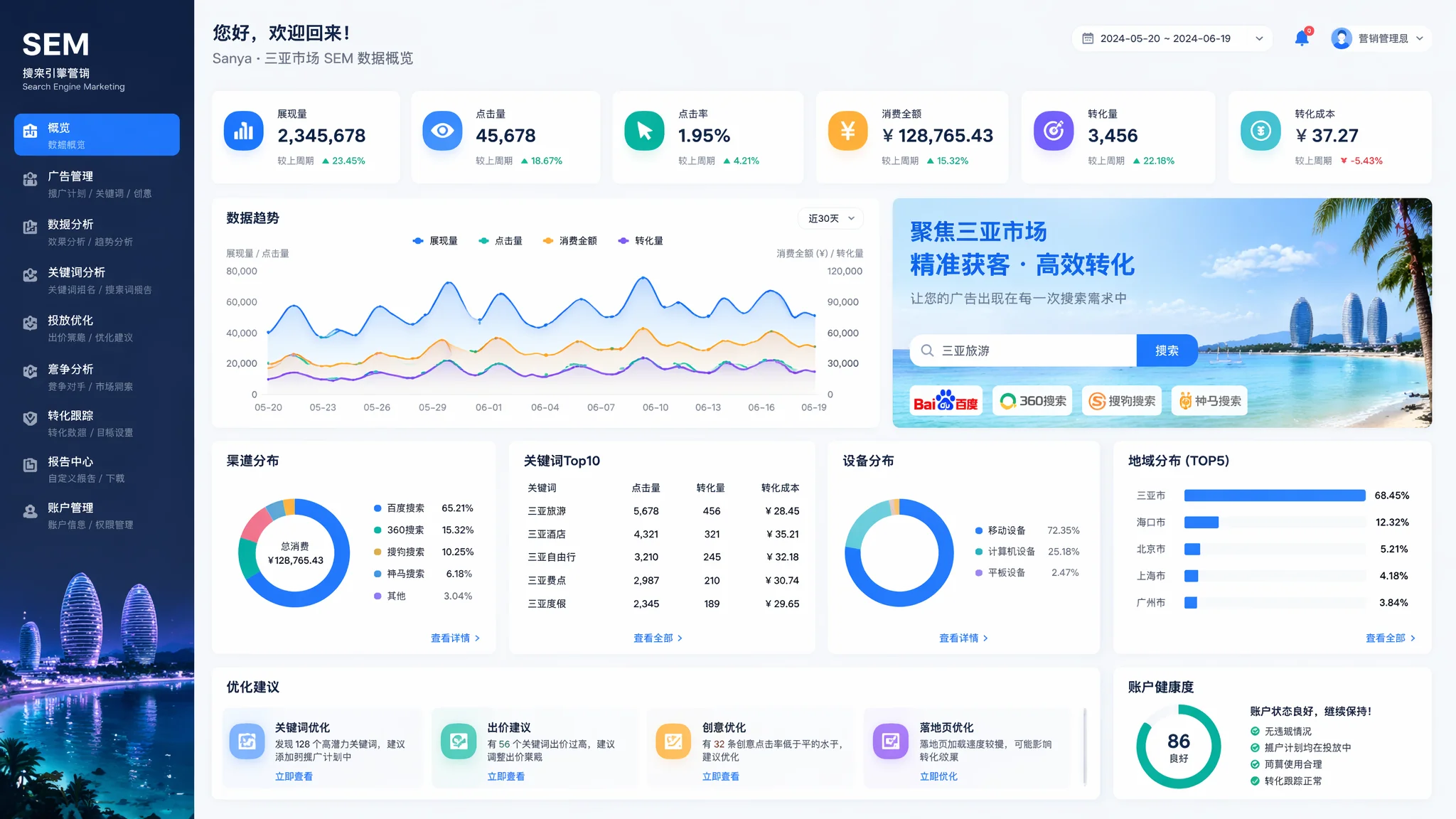 三亚竞价推广怎么做？SEM竞价投放与ROI优化完整教程