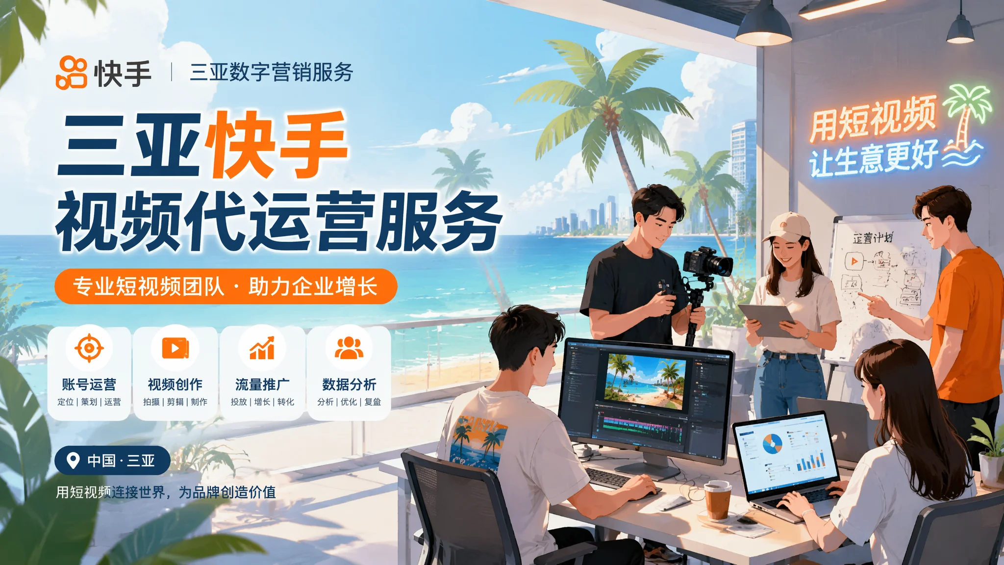 三亚快手推广公司怎么选？短视频代运营服务商指南
