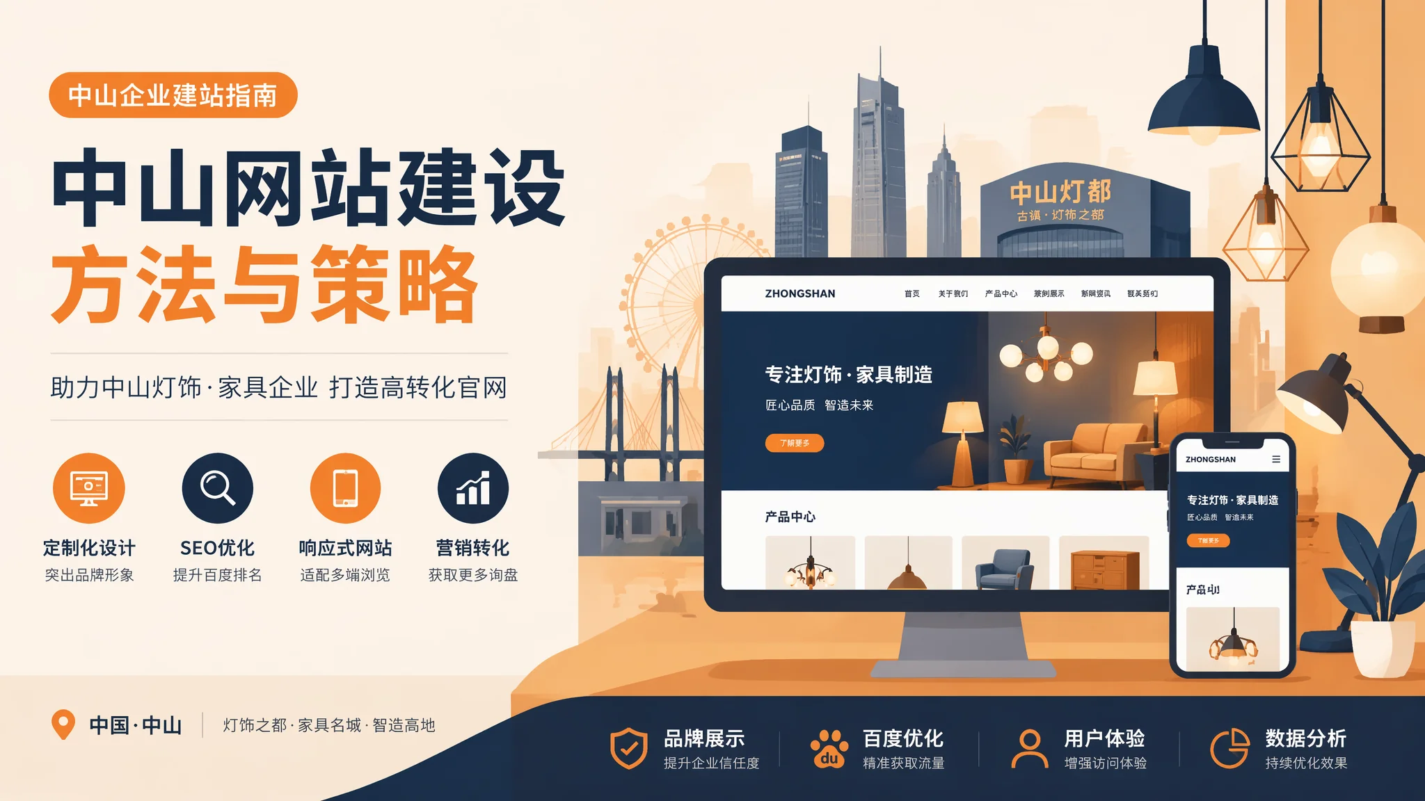 中山网站建站到底有哪些门道？古一灯饰城老板手把手教你