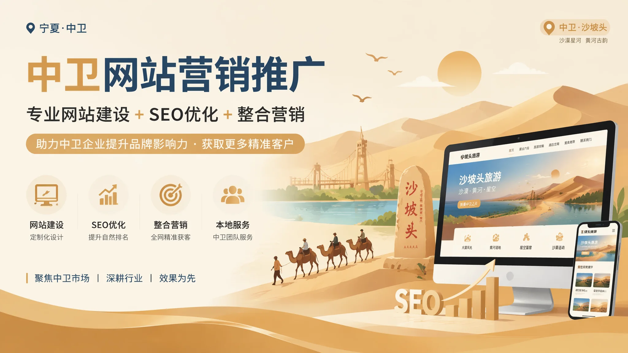 中卫营销型网站与传统展示站的区别：转化率差3倍的秘密