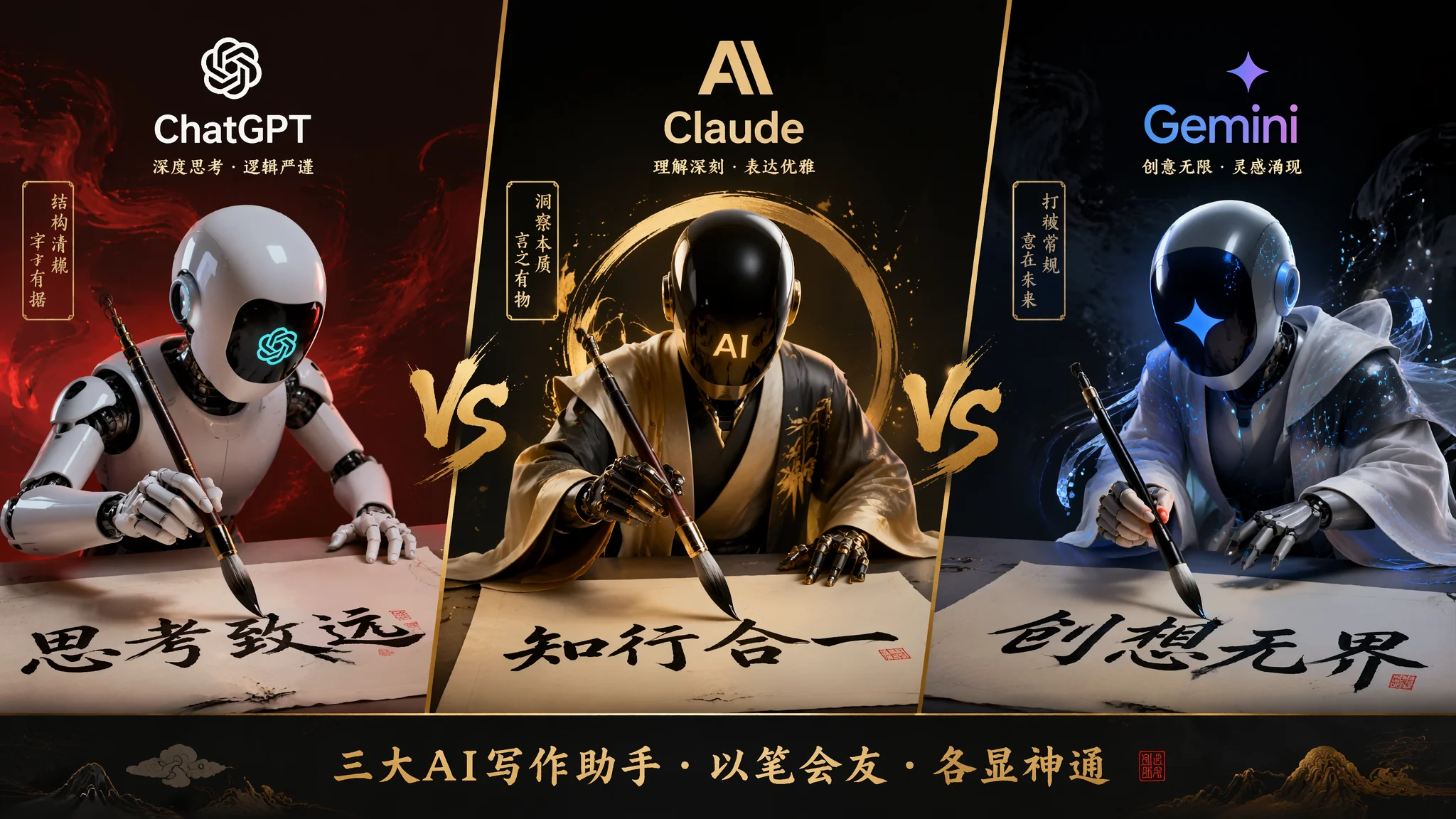 AI写作助手大横评：文心一言和ChatGPT和Claude的中文写作PK
