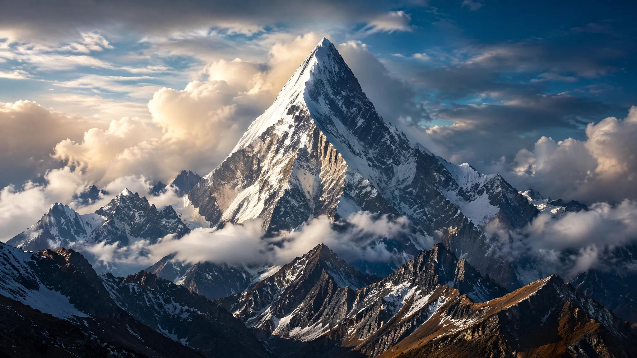 山AI绘画教程：巍峨山峰和壮丽山脉的各种风格画法