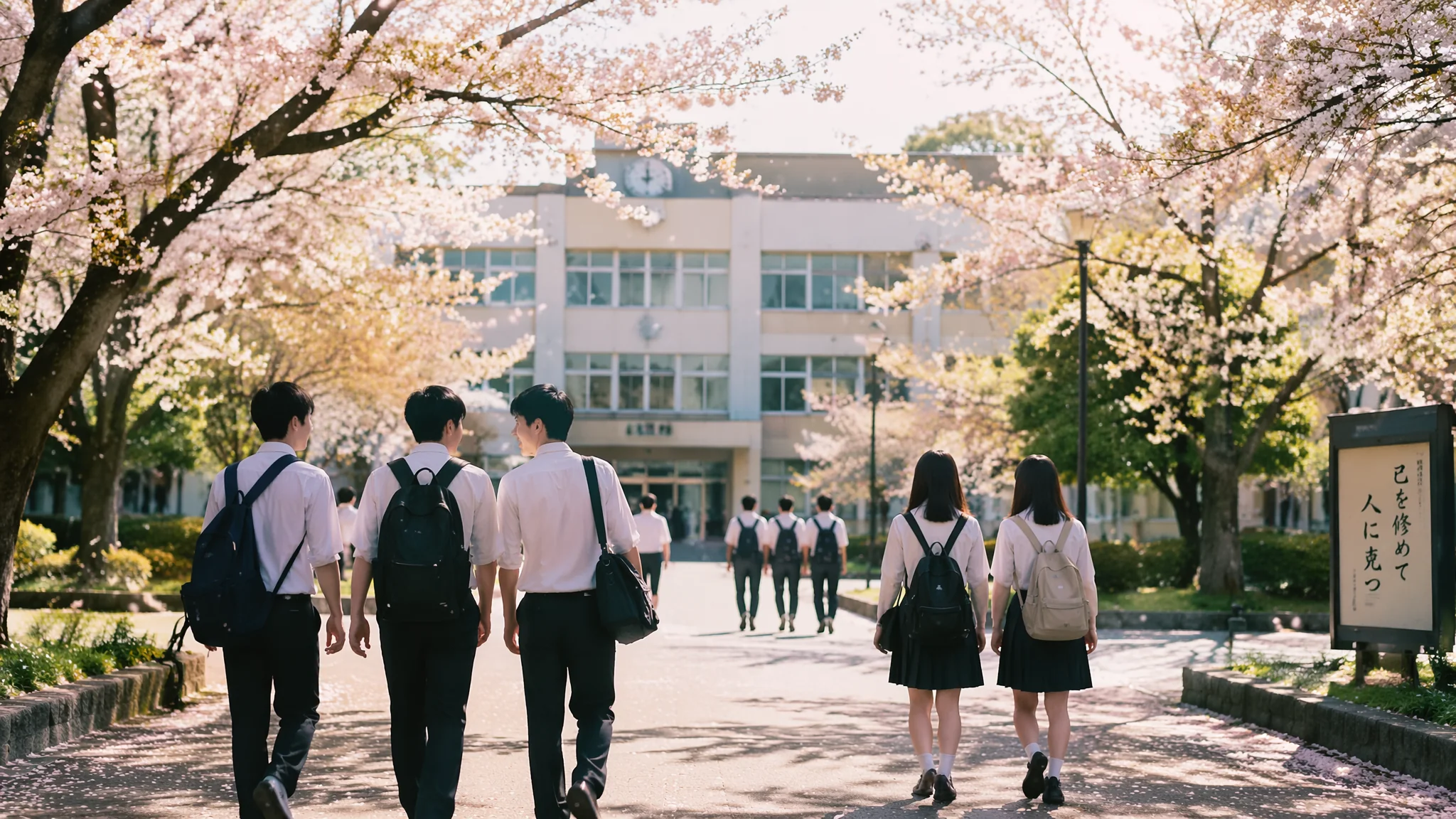 AI学校绘画教程：校园场景和学生时代的青春回忆画法