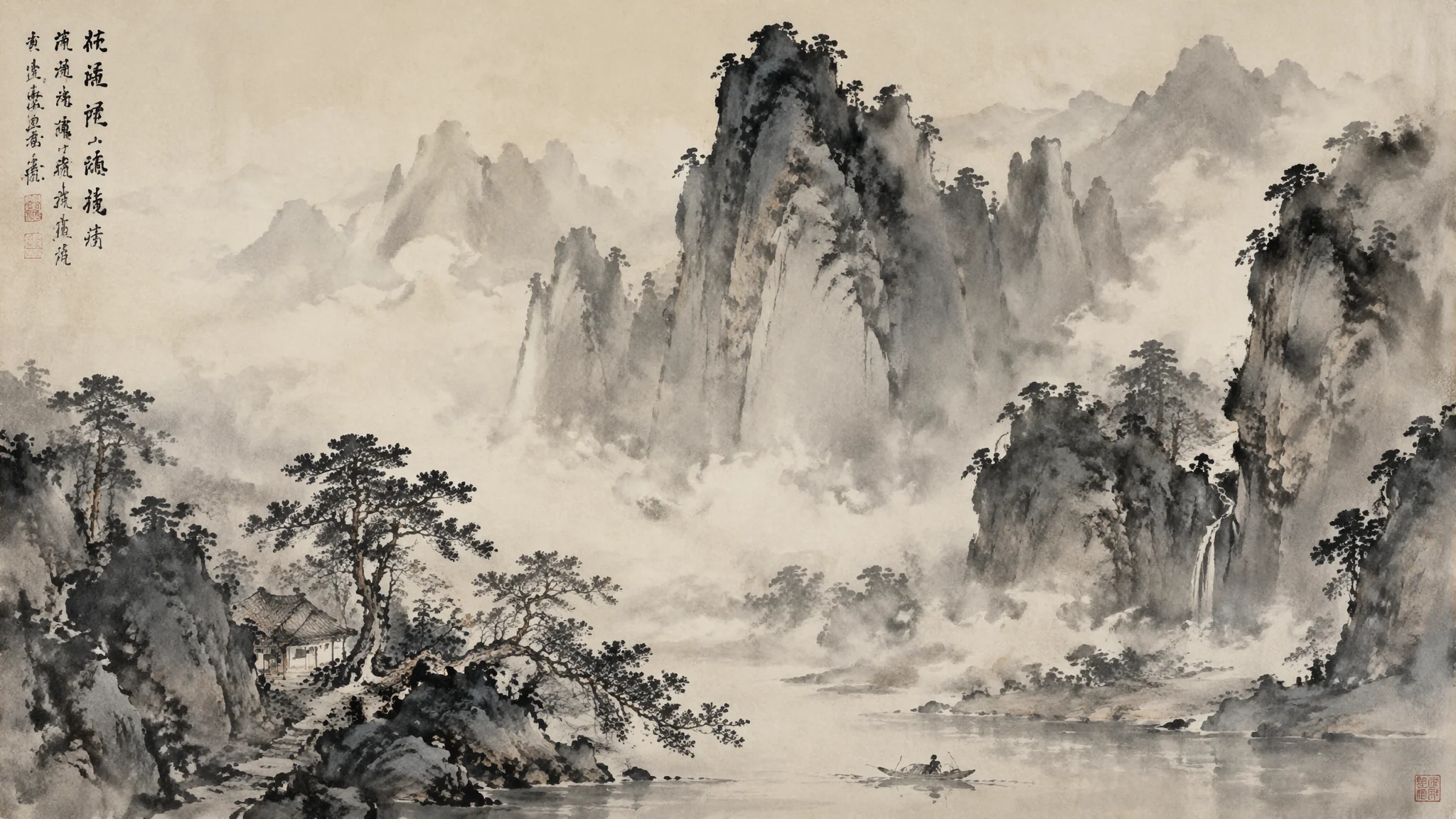 AI古画风格绘画进阶：宋元山水与工笔花鸟的数字再现技法