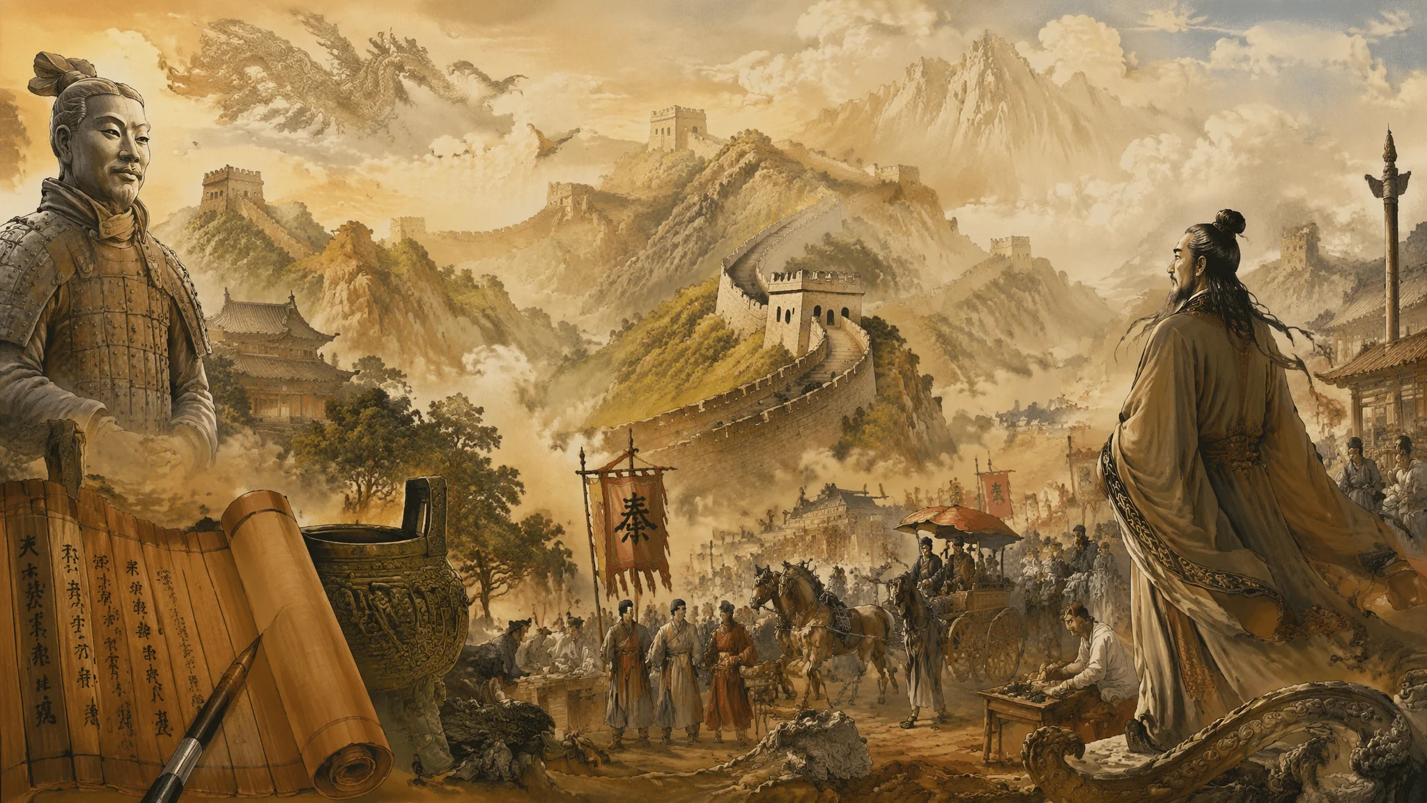 AI华夏文明绘画：五千年中华文化符号与历史场景的视觉呈现
