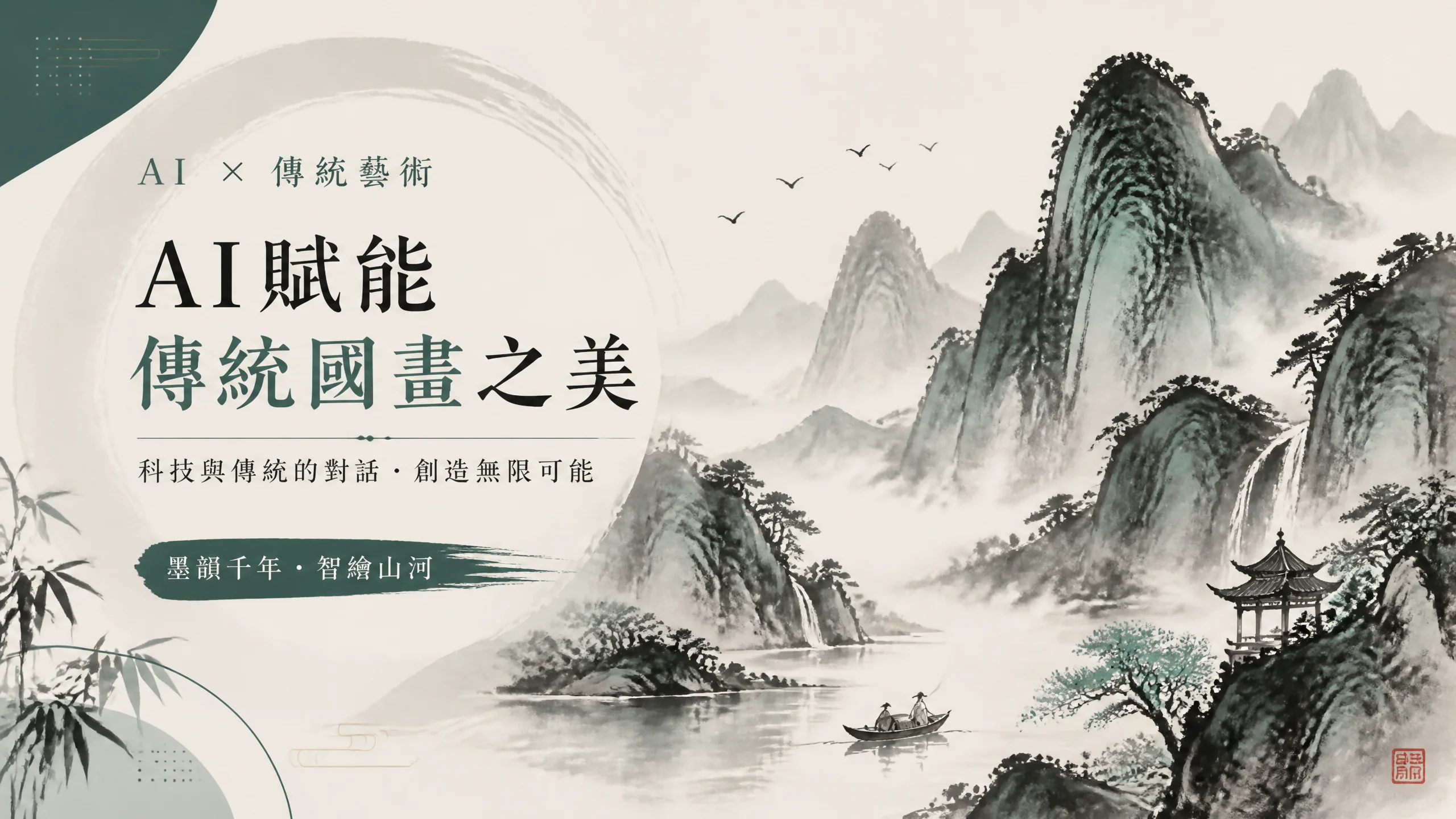 AI中国传统绘画进阶国画山水水墨丹青数字传承AI生成教程