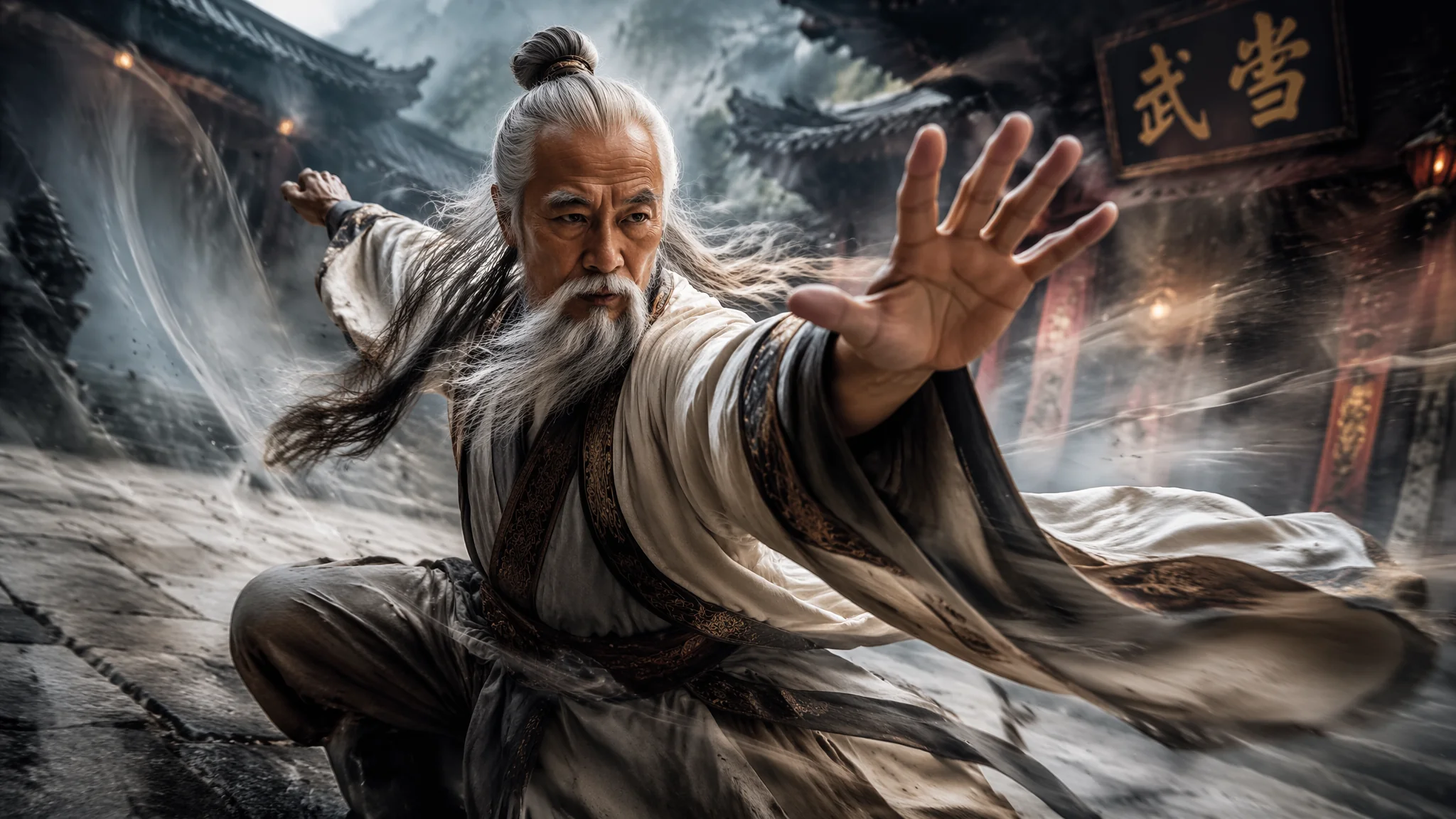 AI武功武术绘画：中国功夫动态招式与武侠意境的视觉呈现