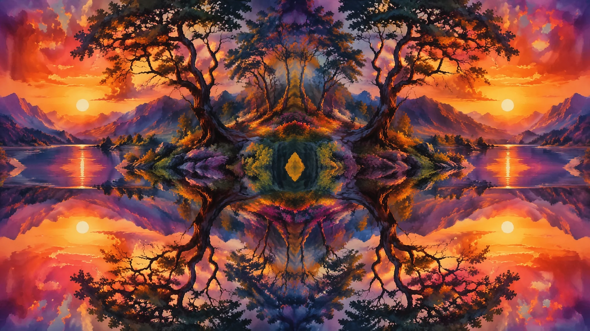 AI对称镜像绘画：完美对称与万花筒效果的视觉创意技法