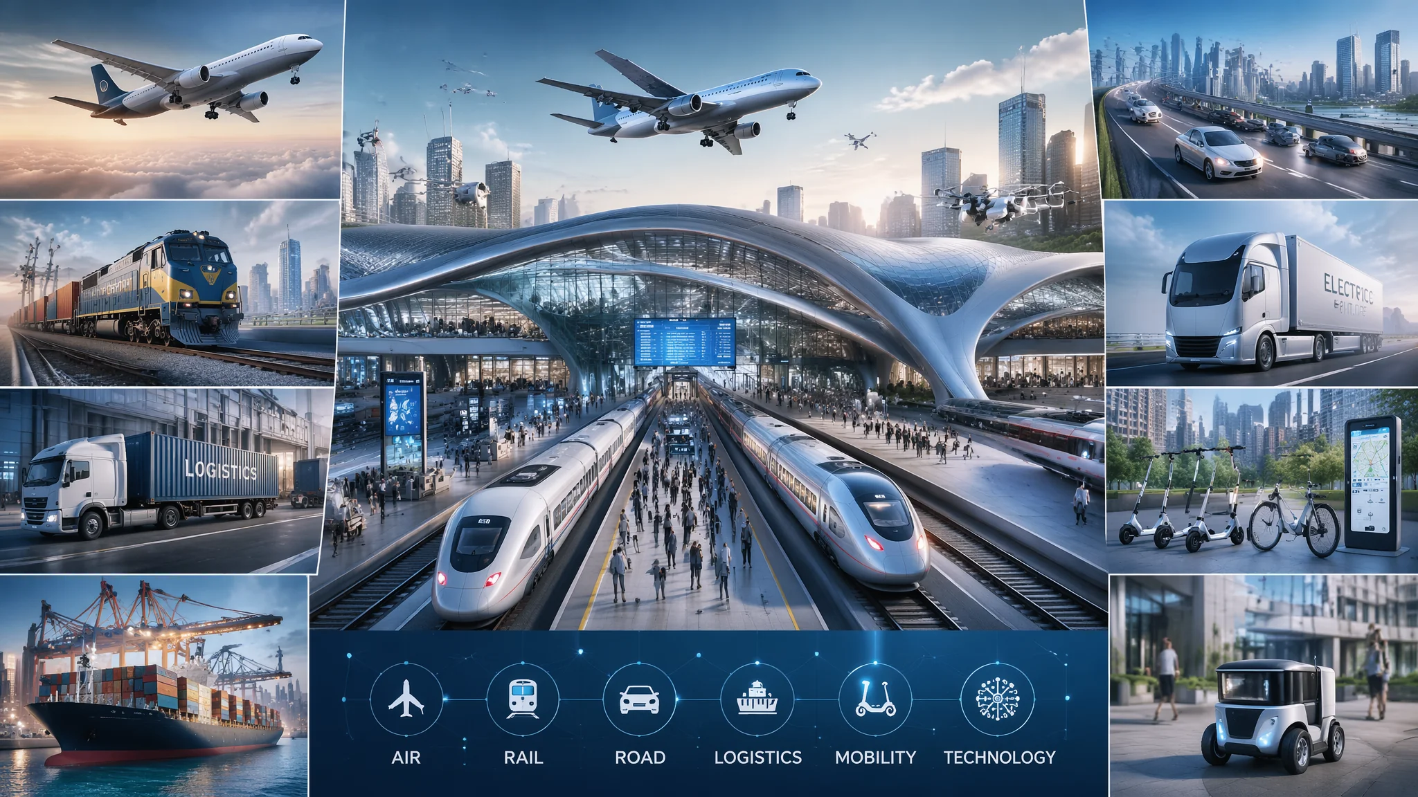 AI交通场景绘画：车辆道路与城市流动感的视觉创作