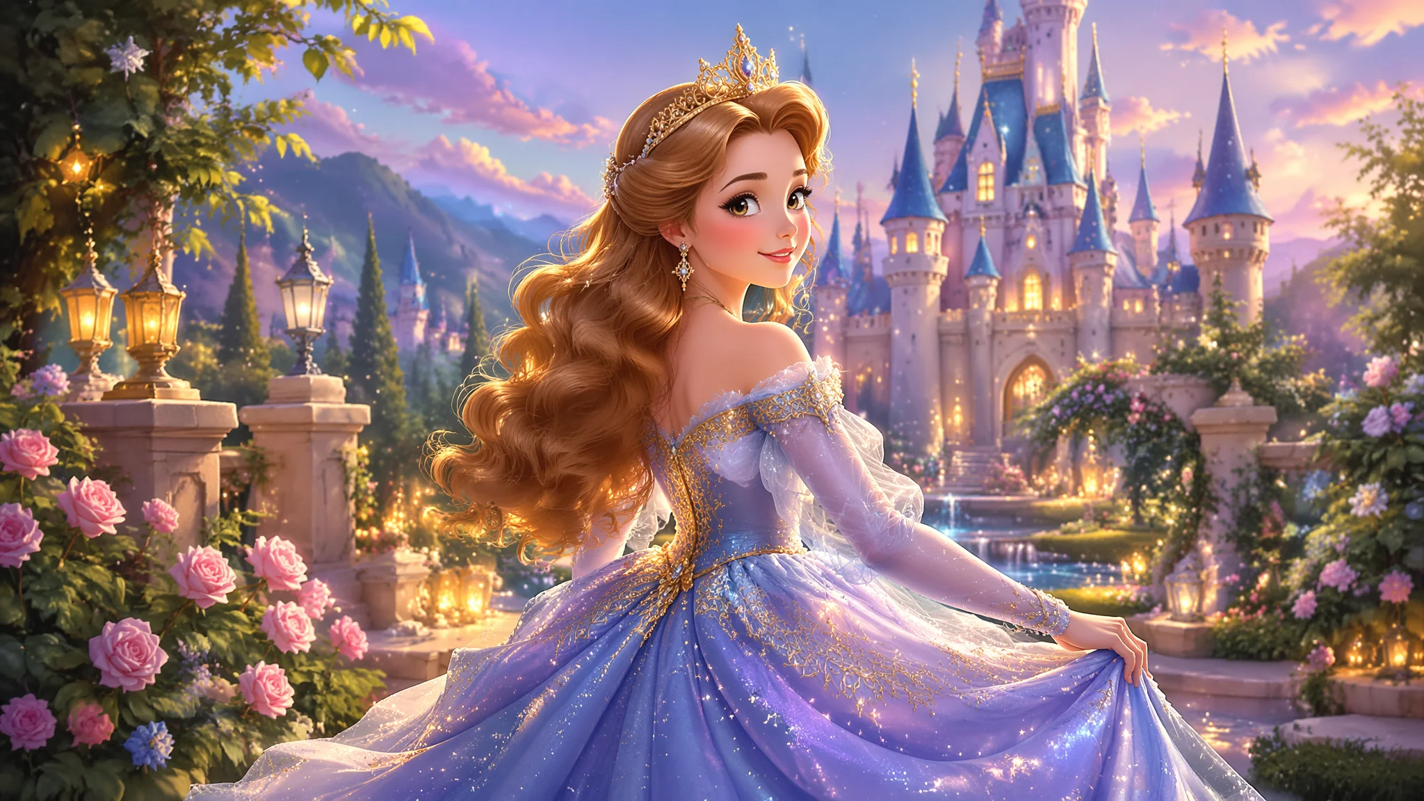 AI童话公主绘画：迪士尼式梦幻王国与唯美公主裙的视觉创作