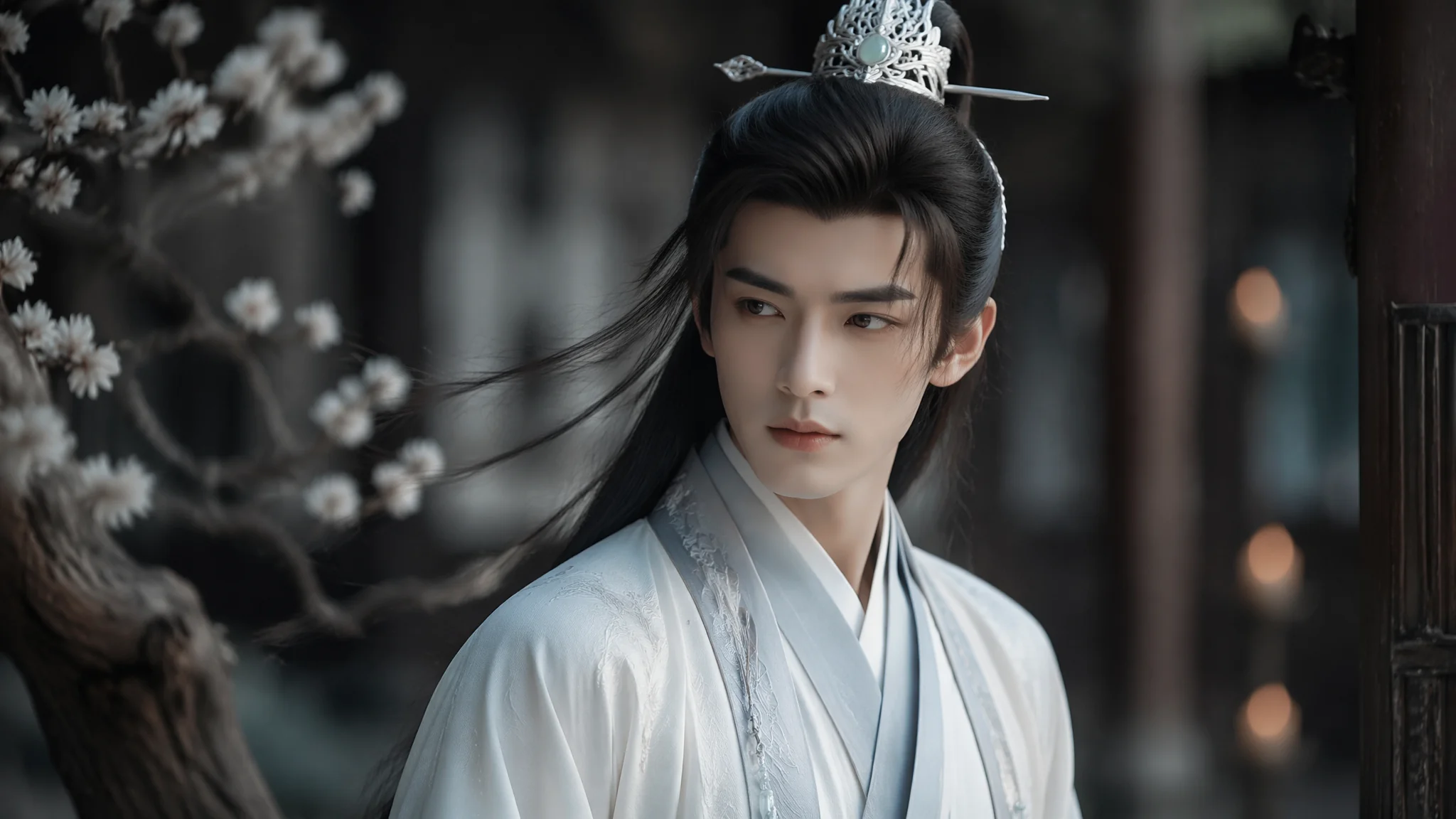 AI国风男神绘画：古风美男与中国传统美学的男性角色视觉设计