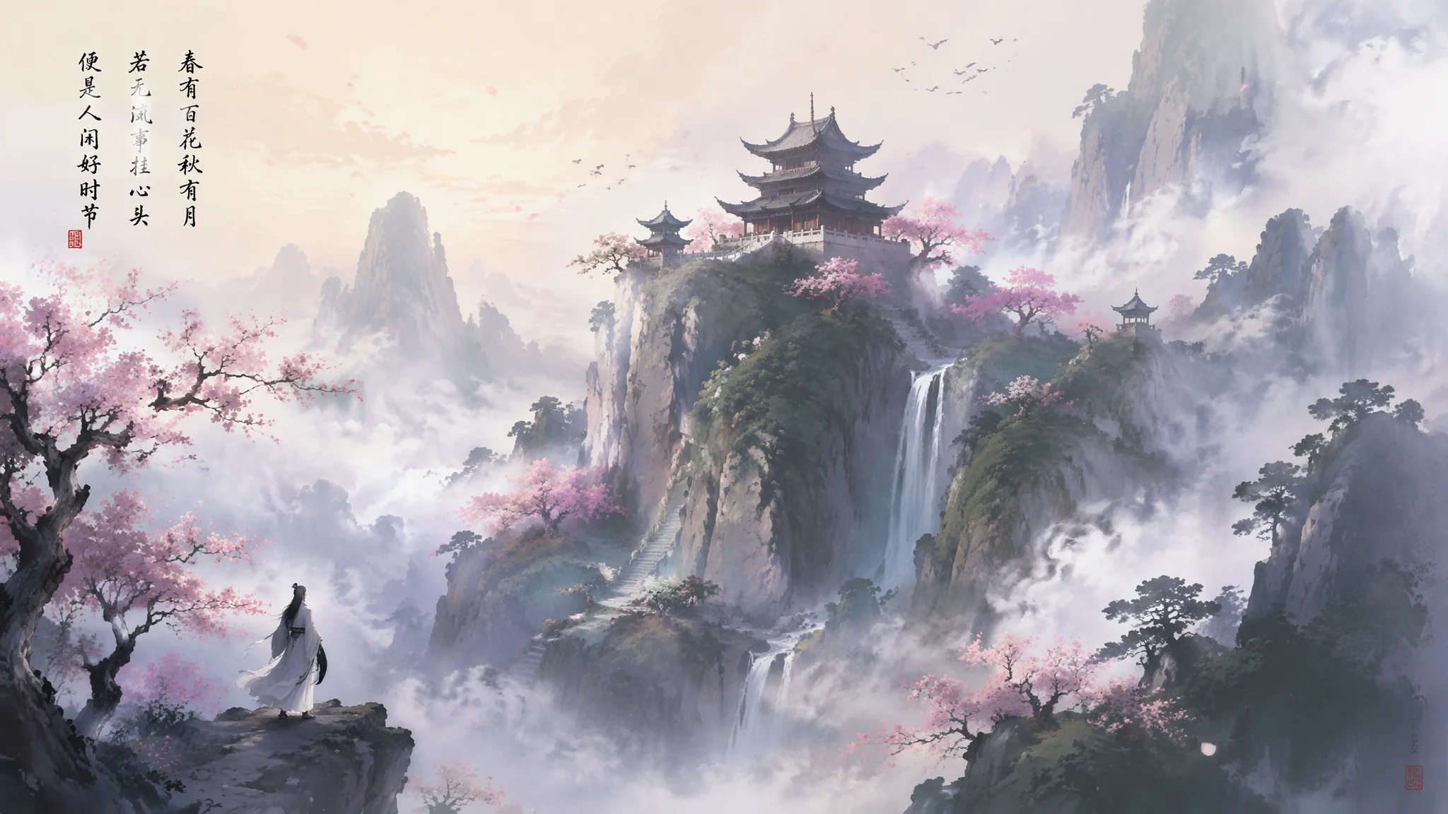 AI国风场景绘画进阶：古装剧级中国风环境与建筑的概念设计