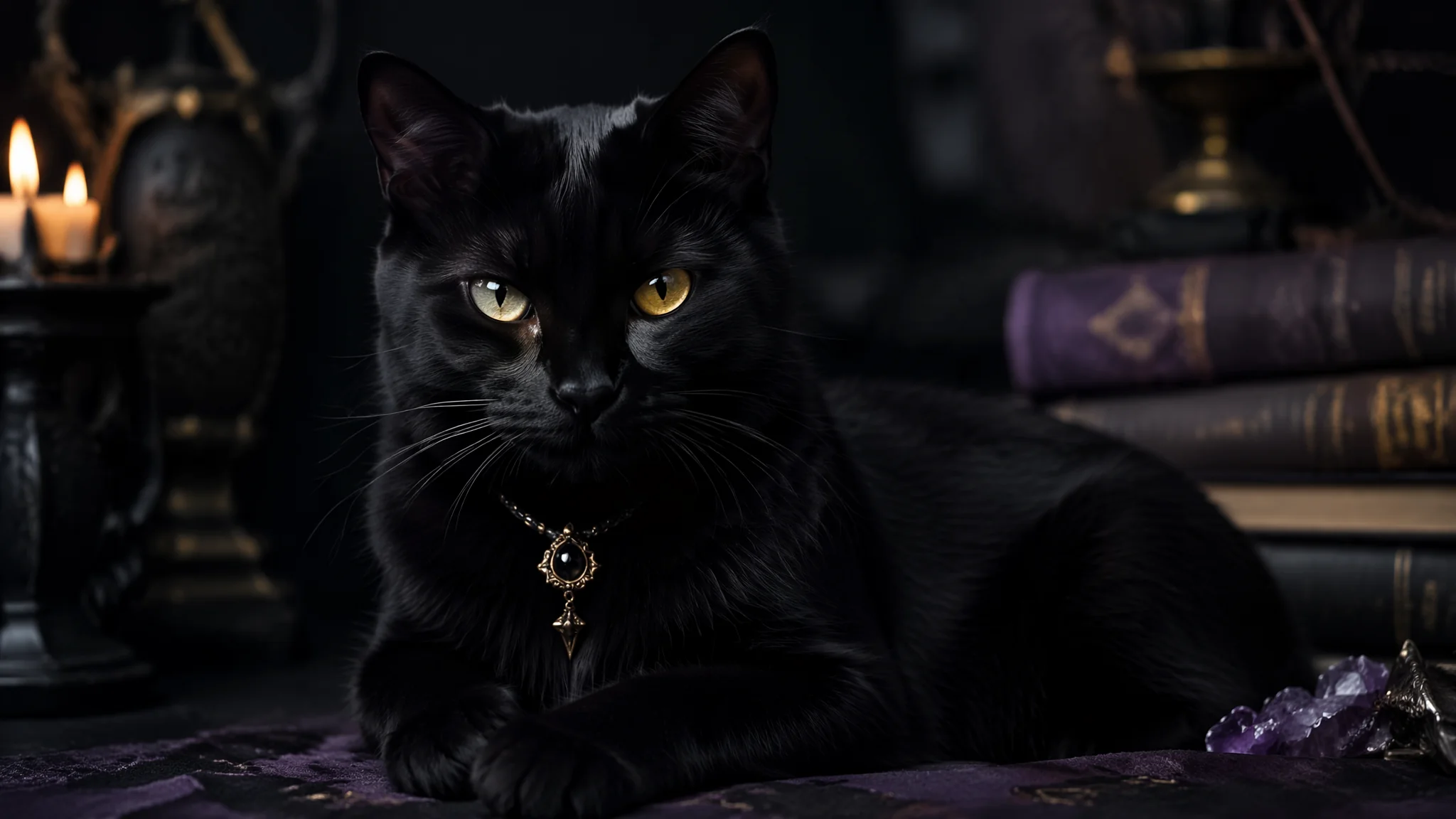 AI帅气黑猫绘画：神秘黑猫与酷炫气质的猫咪角色视觉设计