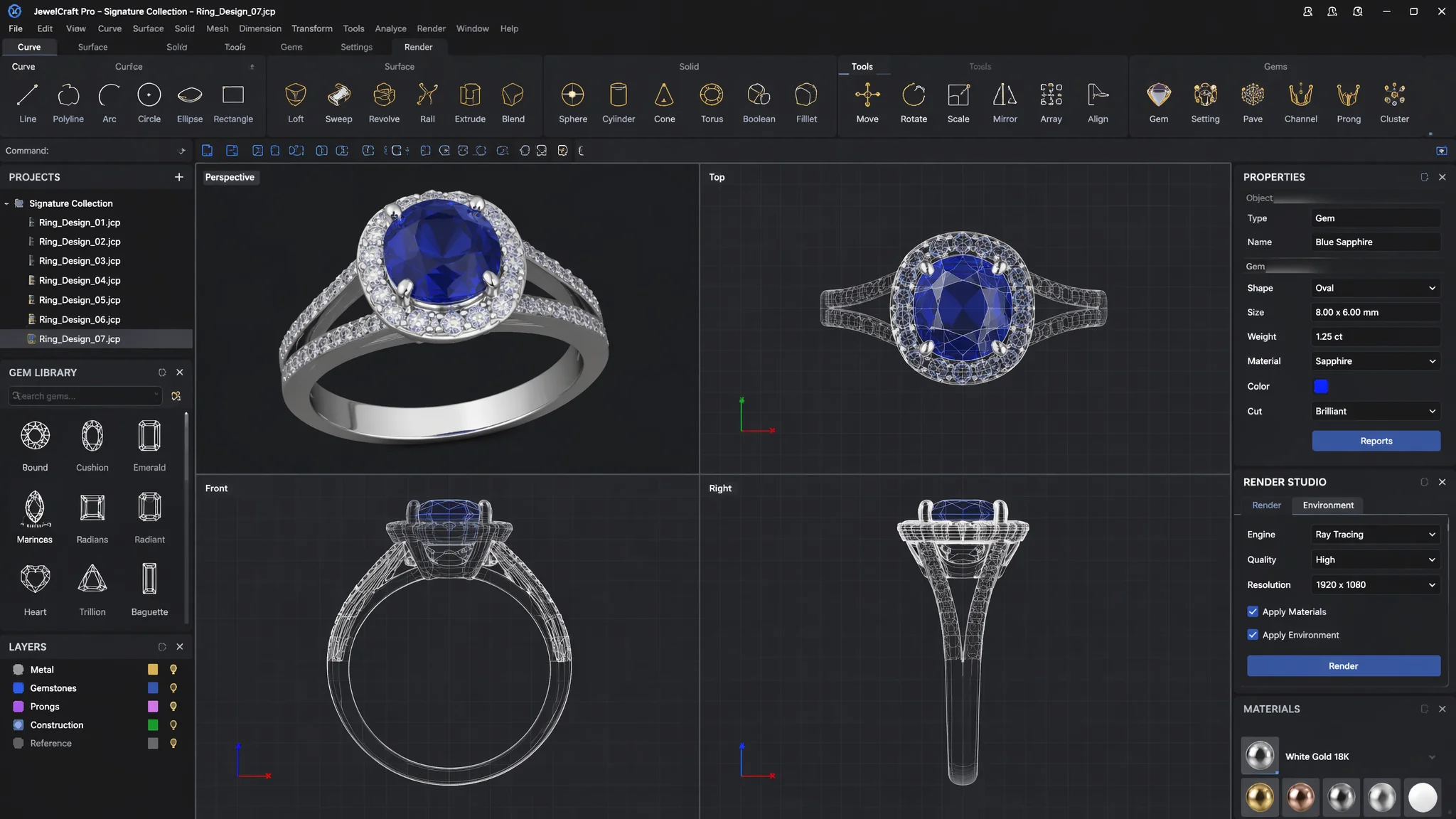 AI珠宝设计绘画软件：钻石首饰与贵金属的3D渲染工具评测