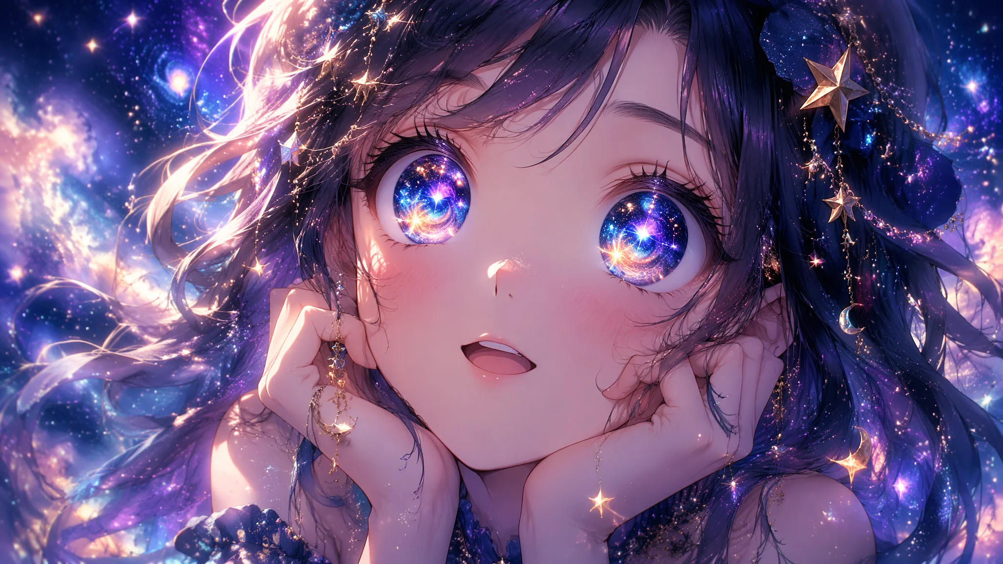 AI星星眼特效绘画：动漫闪光大眼与梦幻瞳色的视觉表现技巧