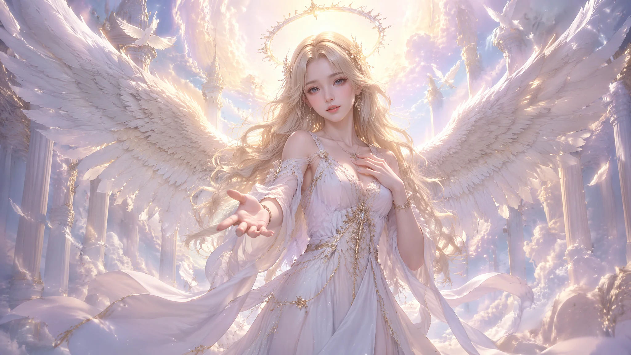 AI绘画天使少女怎么画？圣光翅膀与唯美角色关键词全攻略