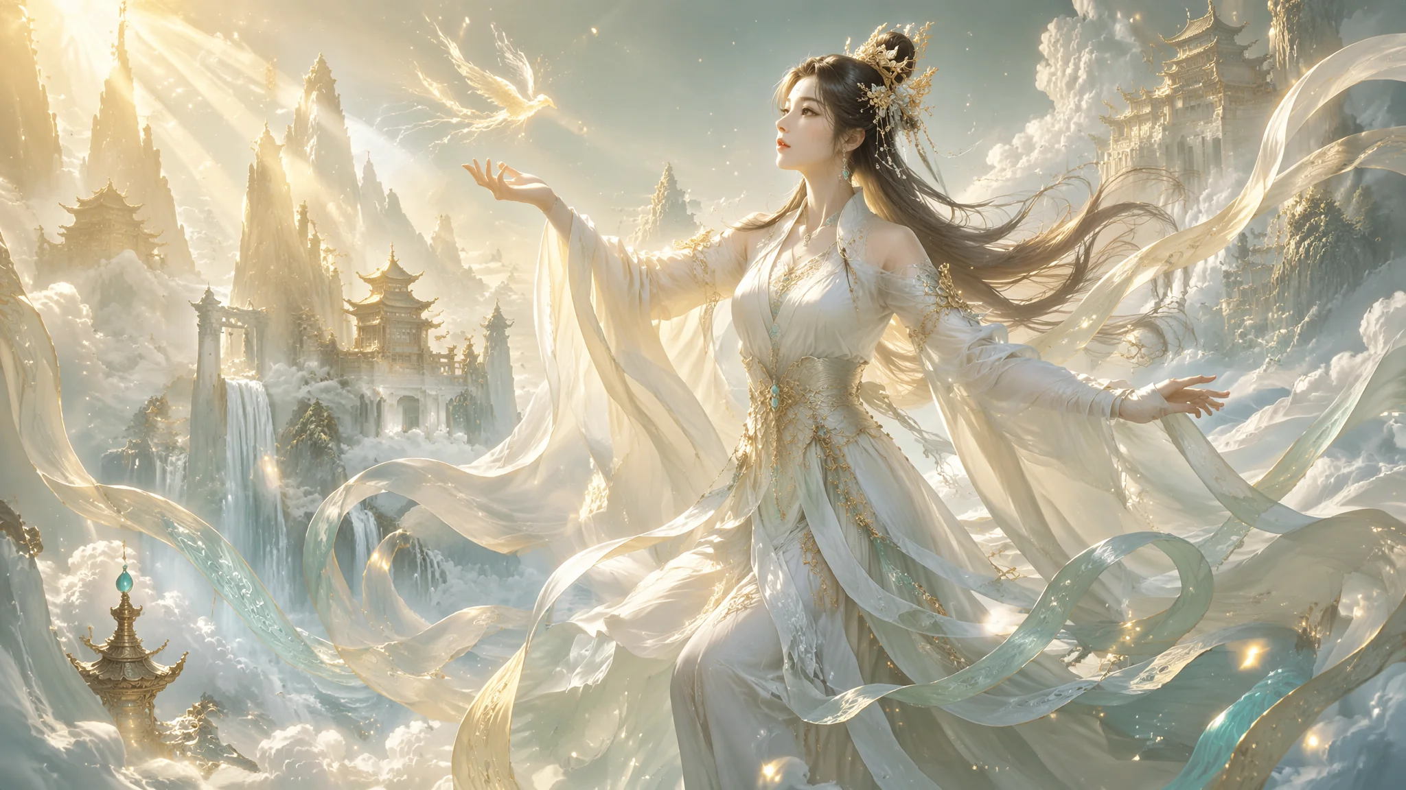 AI绘画古风仙女教程：东方玄幻角色的仙气关键词全解