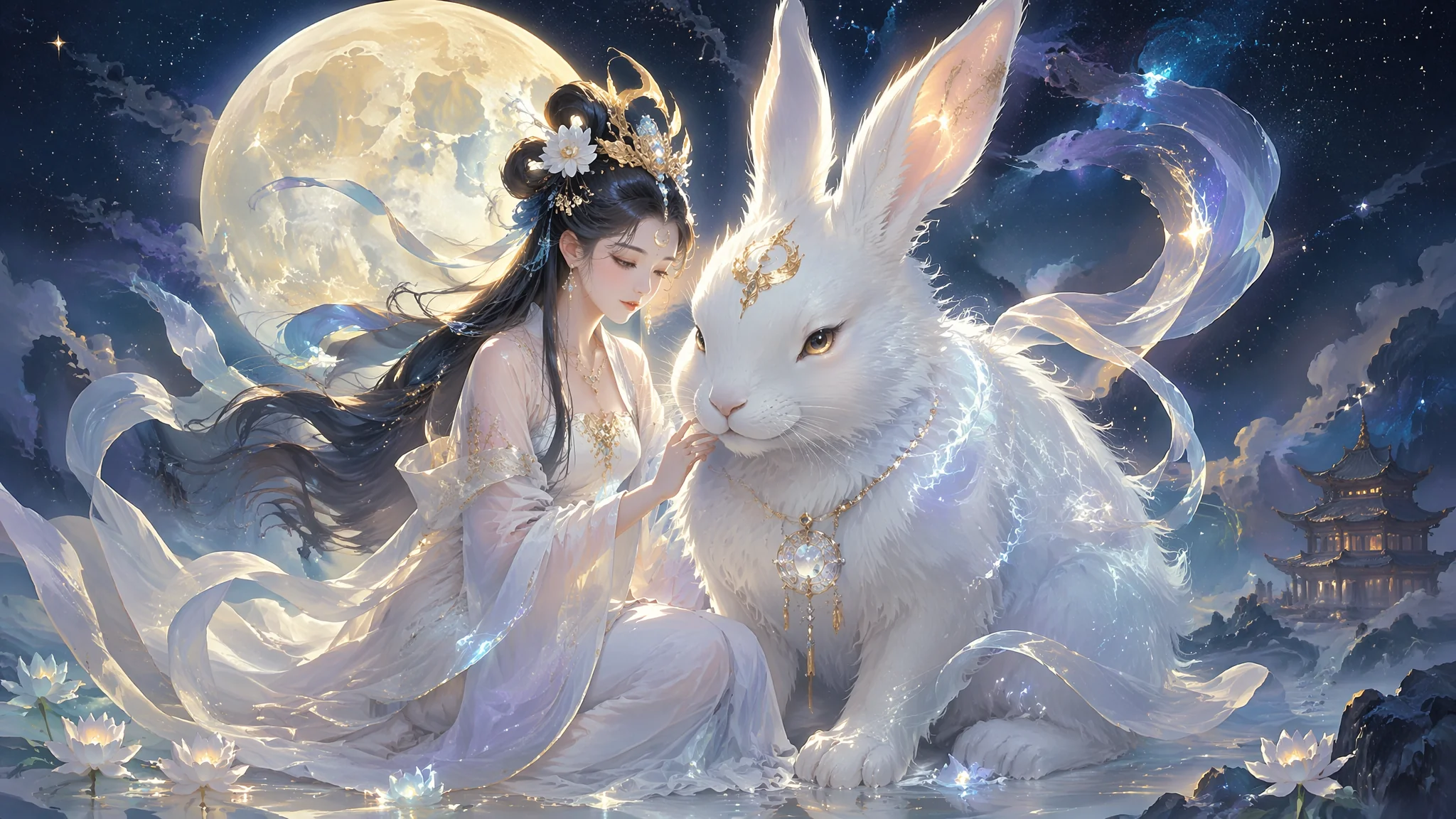神兔AI绘画怎么画？从月宫玉兔到神话瑞兽的关键词大全