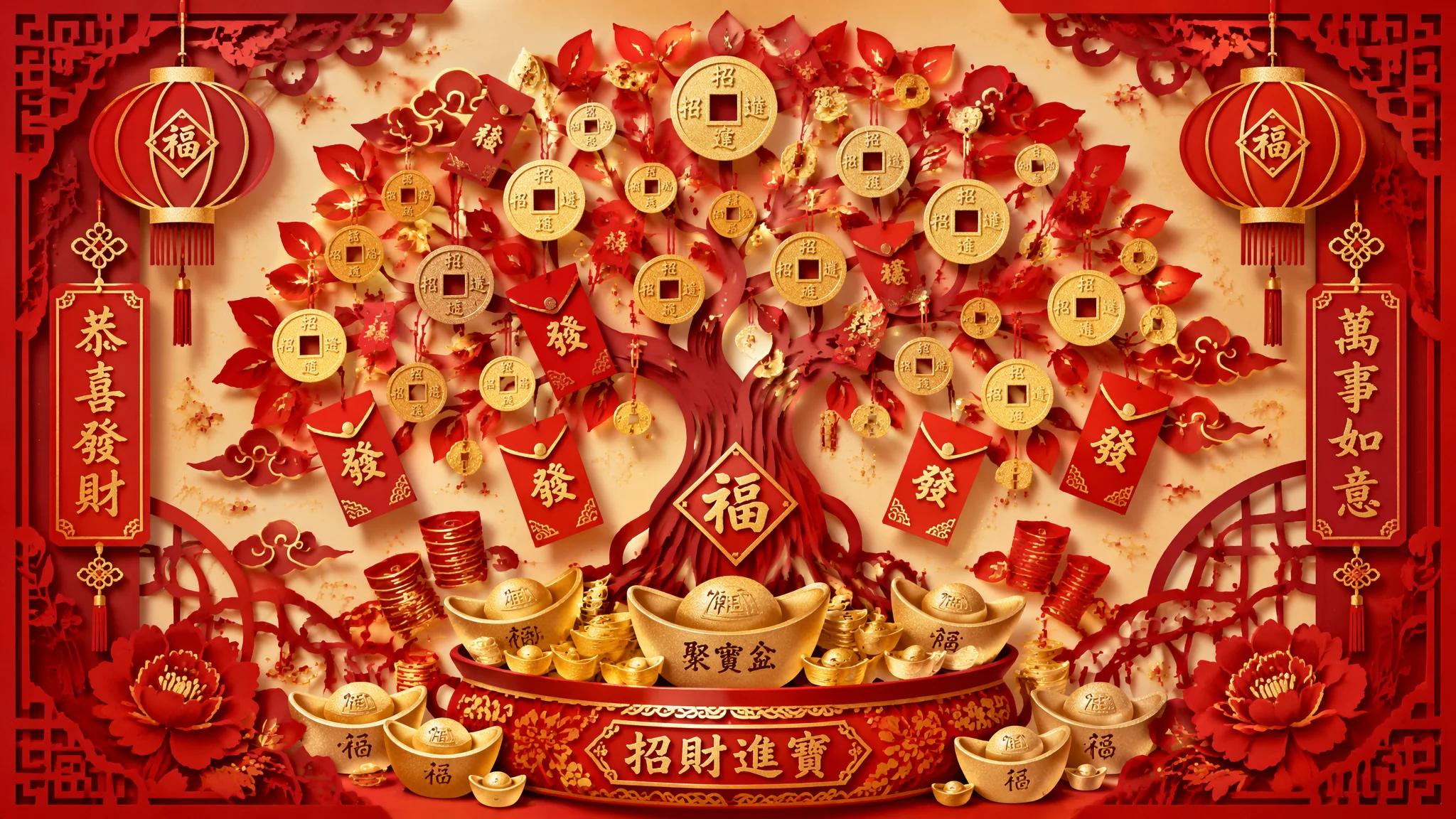 金钱树AI绘画招财进宝：吉祥风水植物与中国风关键词全攻略