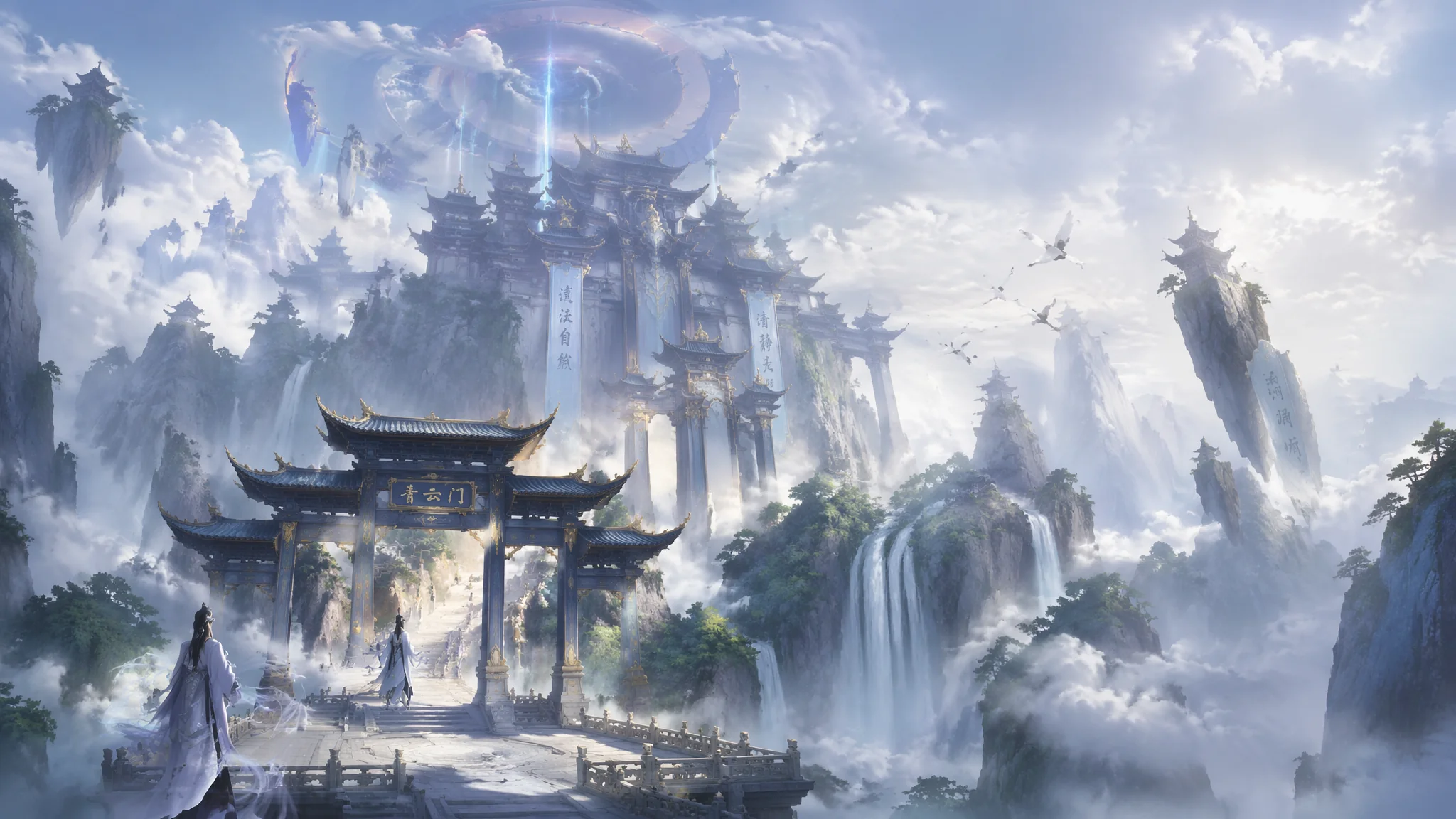 AI绘画修仙门派怎么画？仙侠场景的提示词法