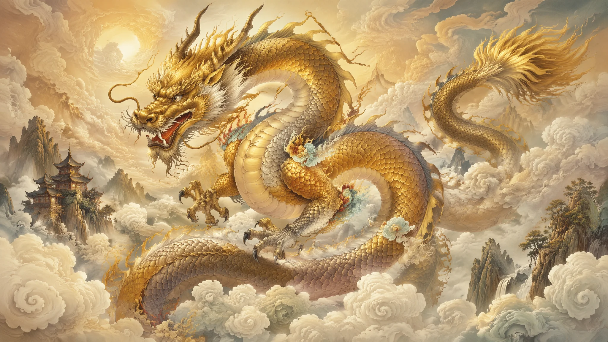 AI绘画动物龙怎么画？东方龙的提示词与形制