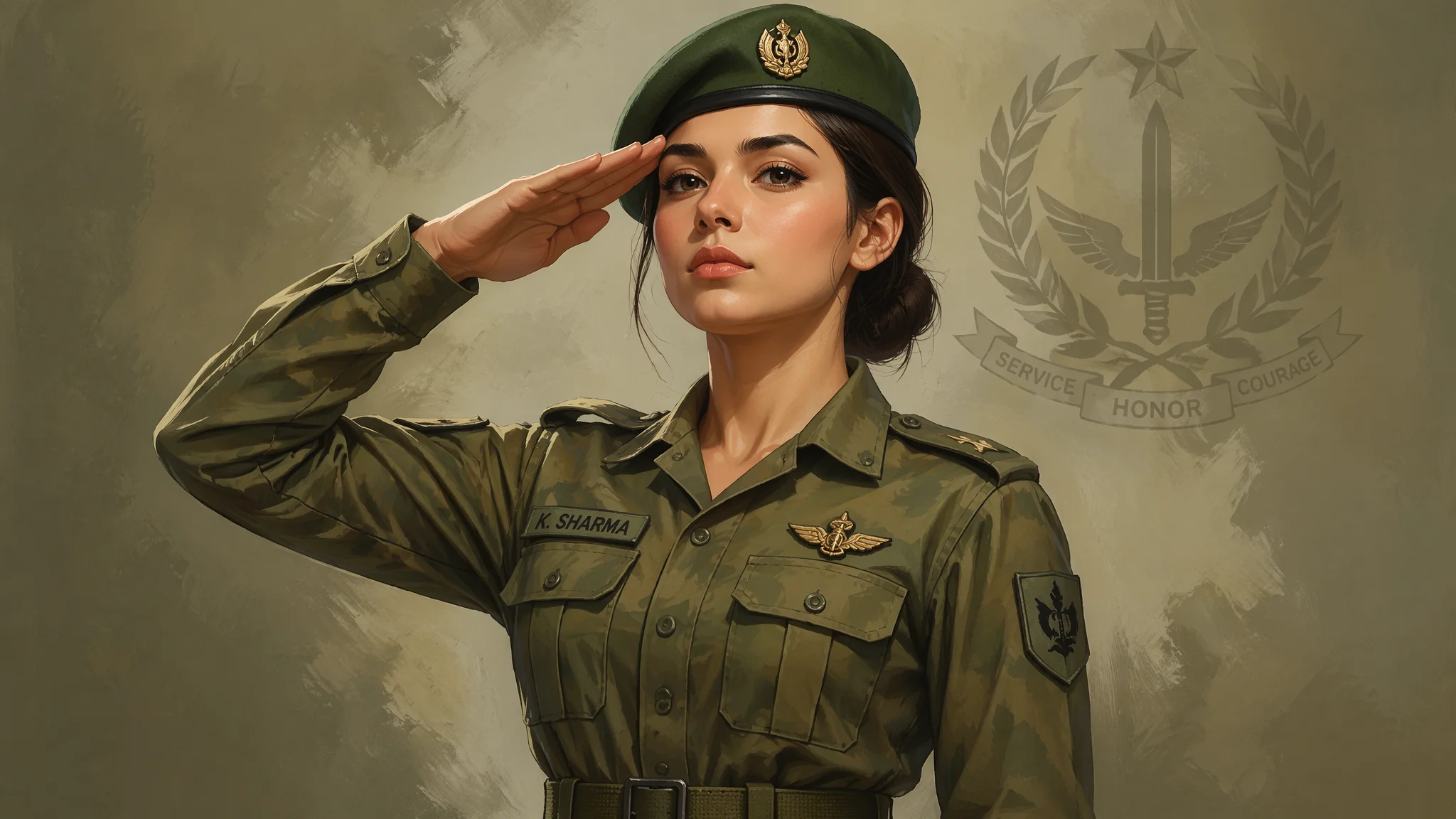 AI绘画制服女兵怎么画？军装角色的提示词