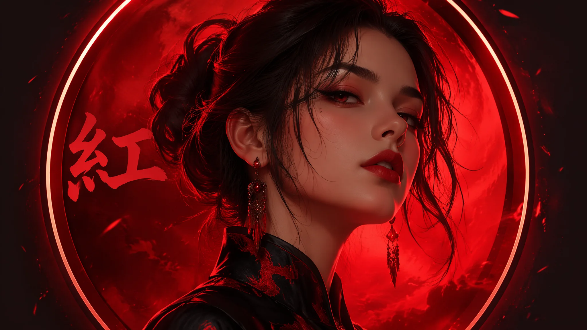 AI绘画红色头像怎么画？红系头像的提示词与配色