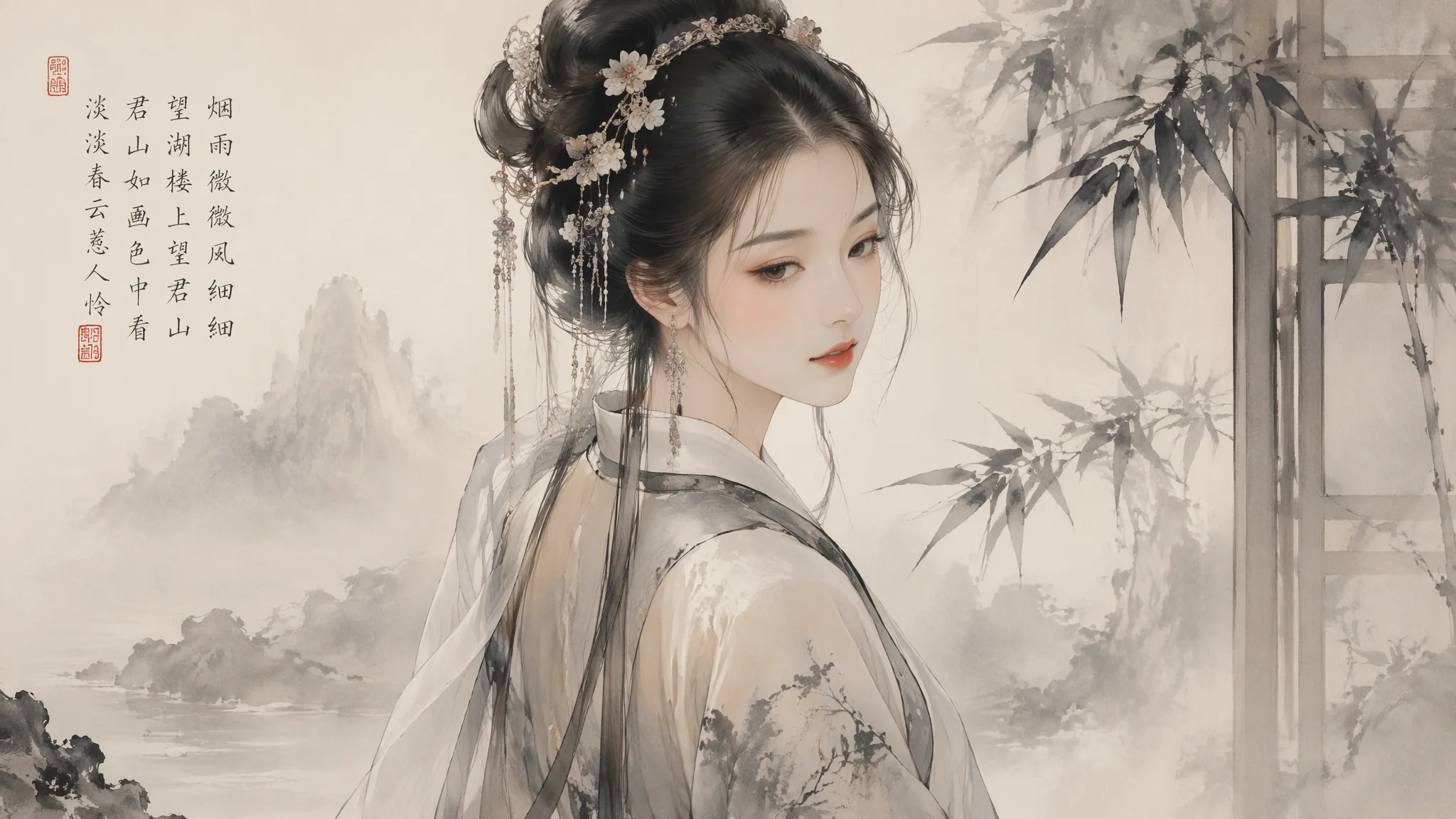 美女古风AI绘画怎么画？古风美女提示词法