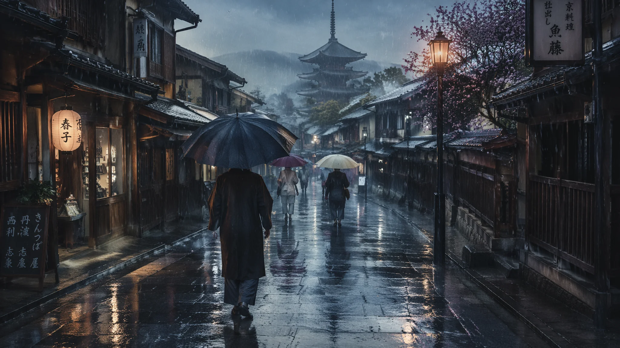 雨天出行AI绘画怎么画？雨景氛围的提示词