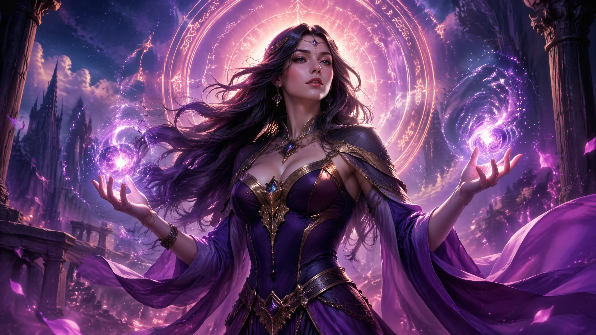 AI绘画玄幻女怎么出图有仙侠感？玄幻角色提示词与场景营造