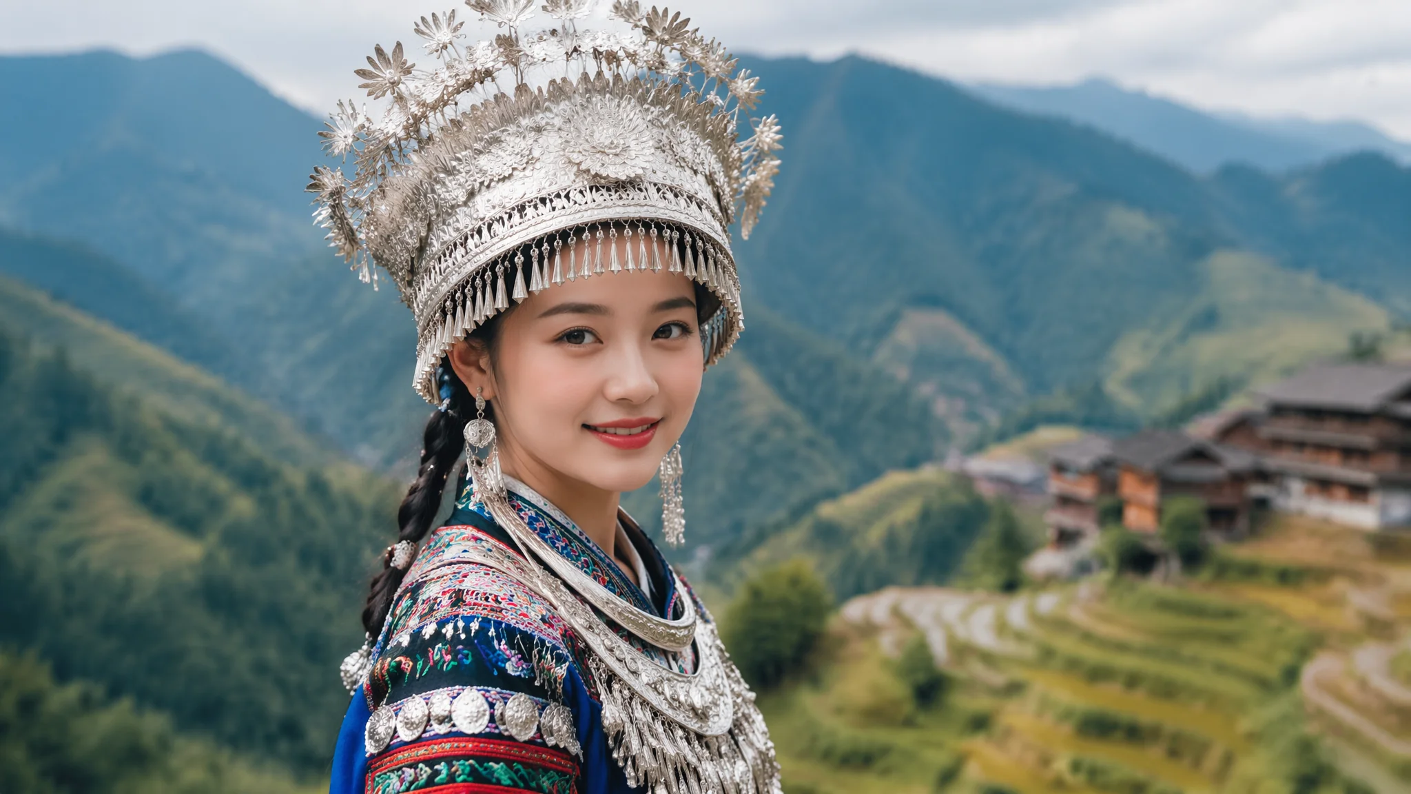 苗疆少女AI绘画怎么出图有韵味？苗族角色提示词与场景营造