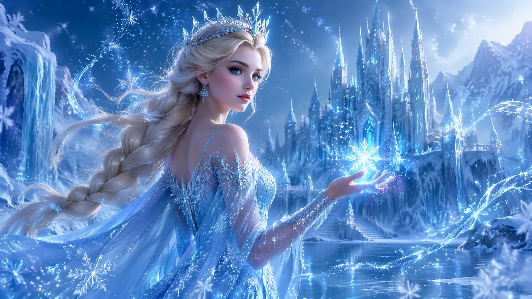 AI绘画艾莎怎么画？冰雪角色的提示词法
