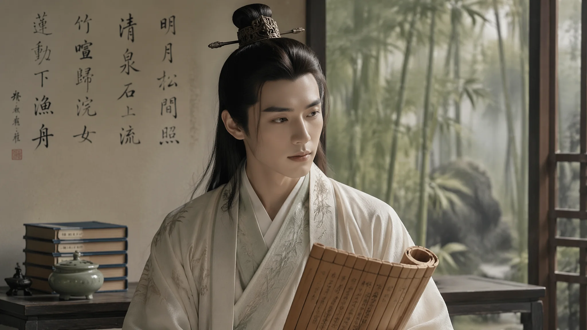 AI绘画古代美男角色设计：从书生到侠客的古风男像出图法