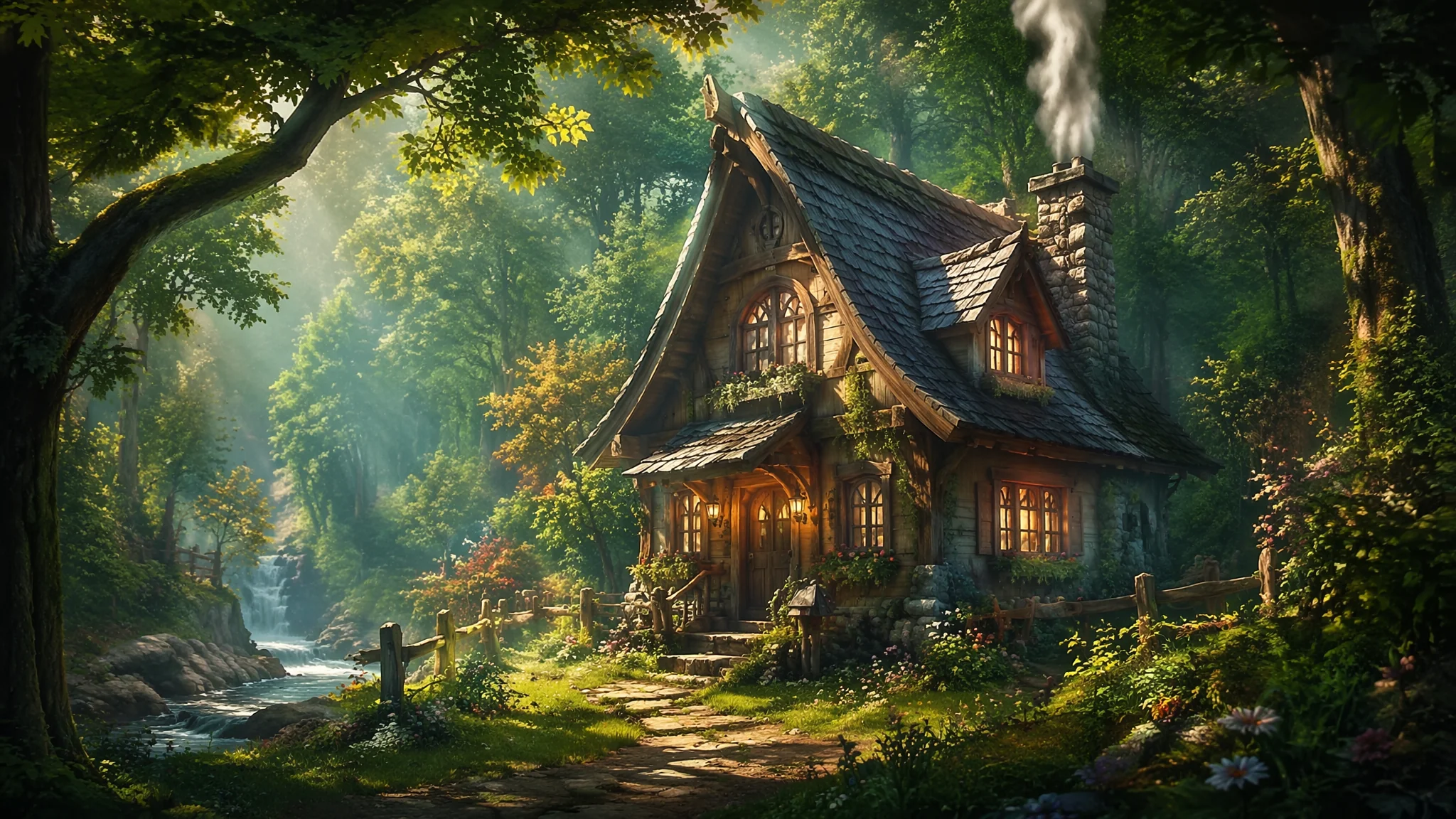 AI绘画森林小屋场景创作指南