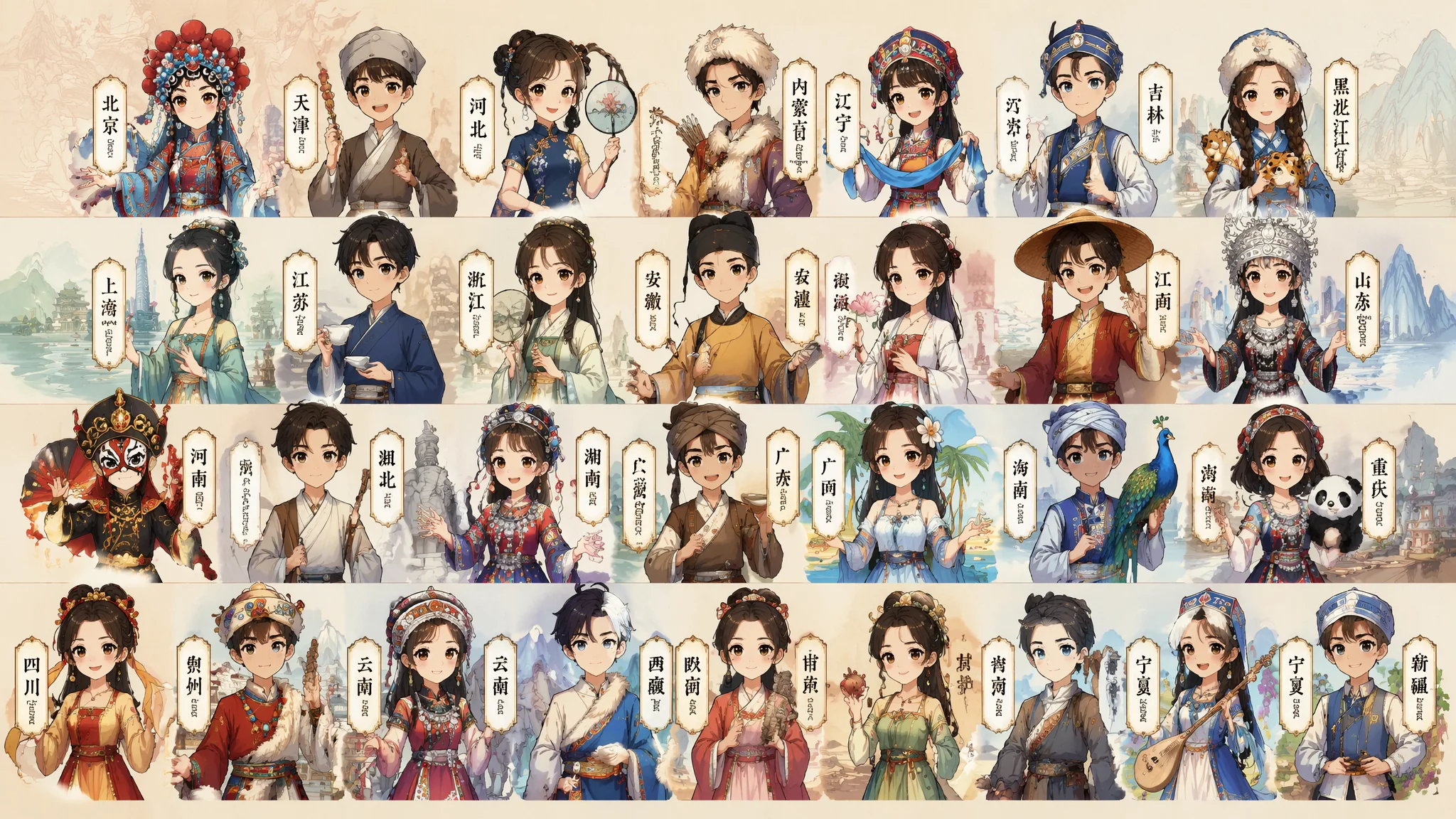 AI绘画各省拟人怎么画有地域味？省份拟人角色设计思路