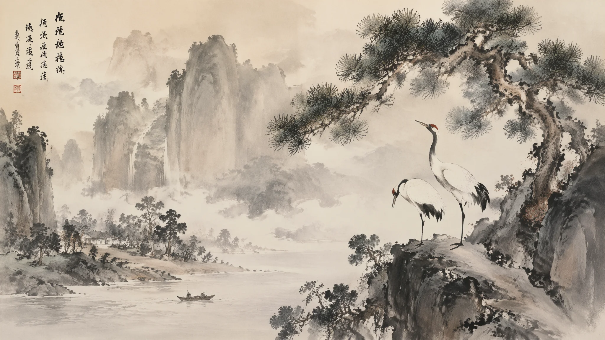 AI古风绘画壁纸高清精选与制作