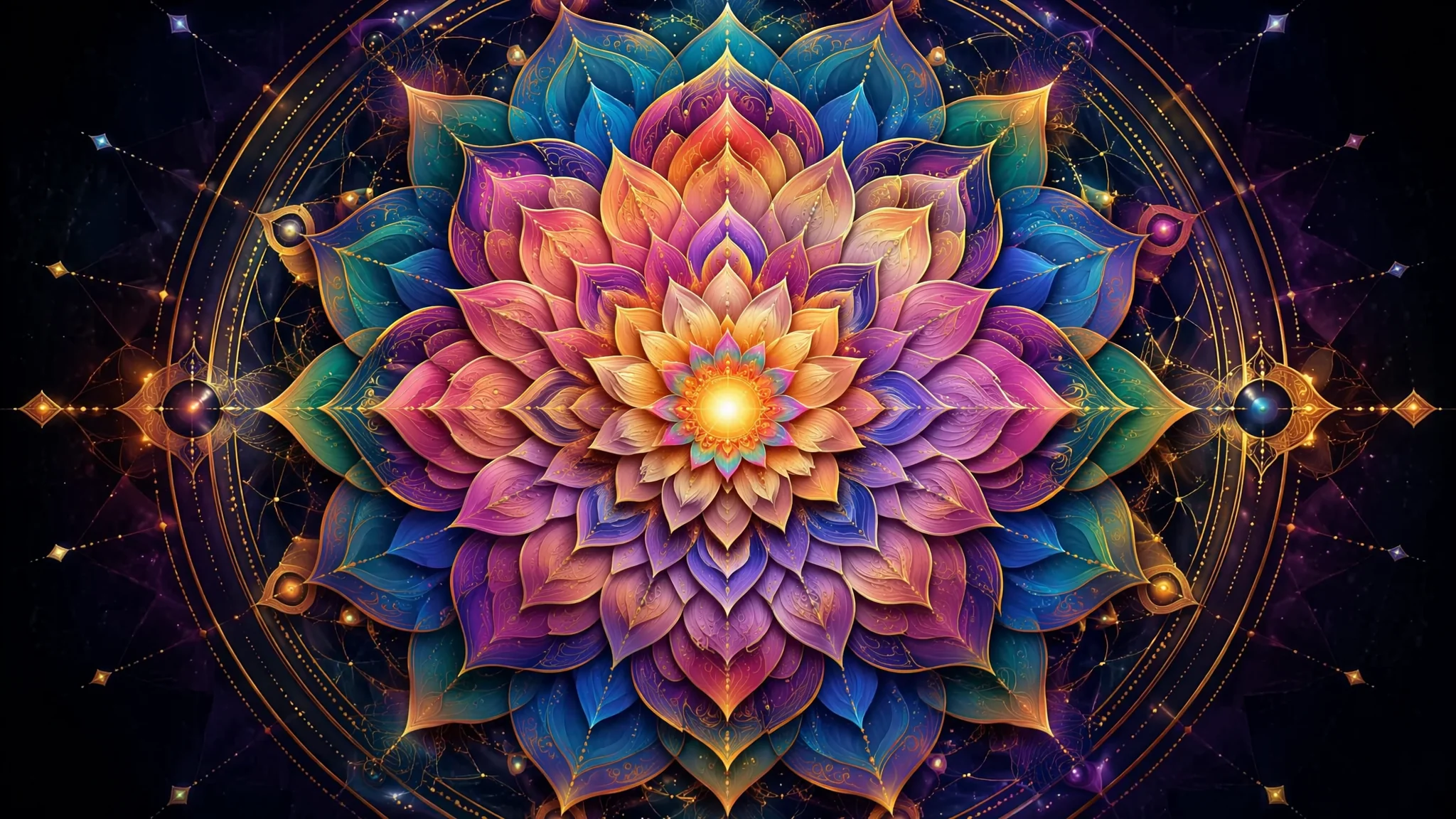 曼陀罗花AI绘画创作指南：从对称构图到上色的完整流程