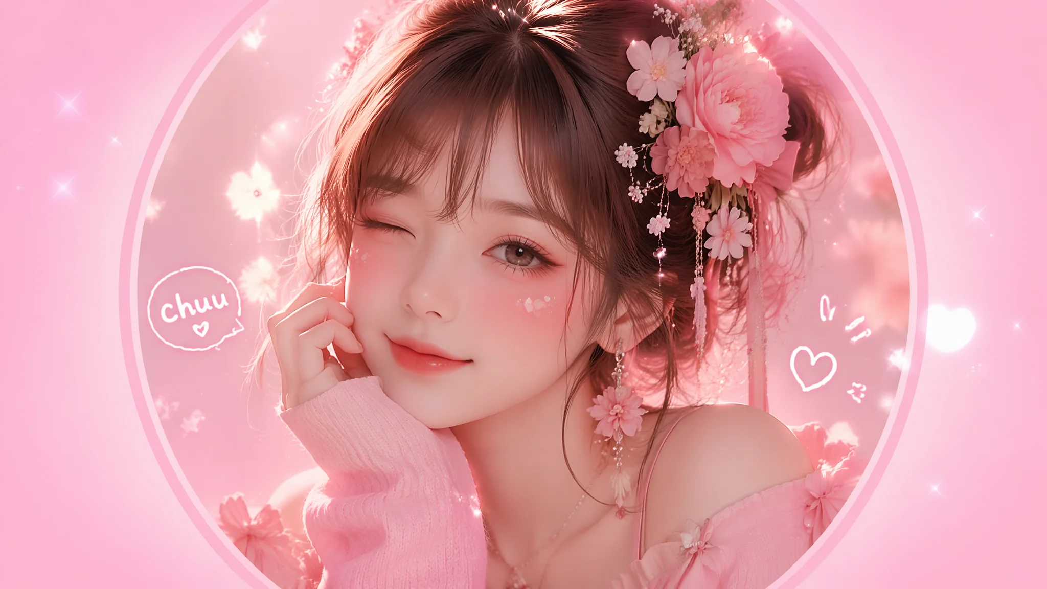 粉色系AI绘画头像设计教程与提示词