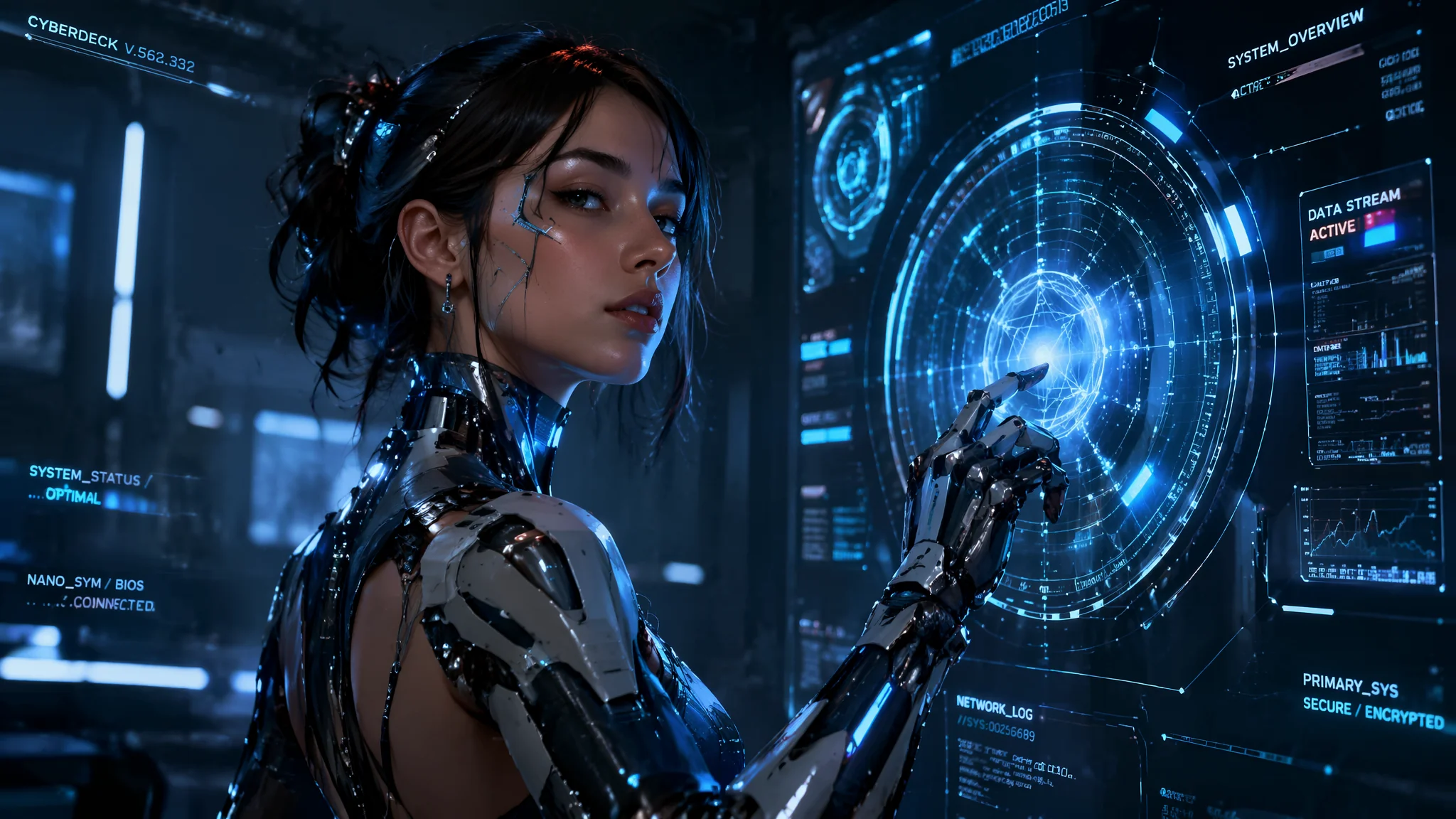 科技风AI人物绘画形象创作技巧
