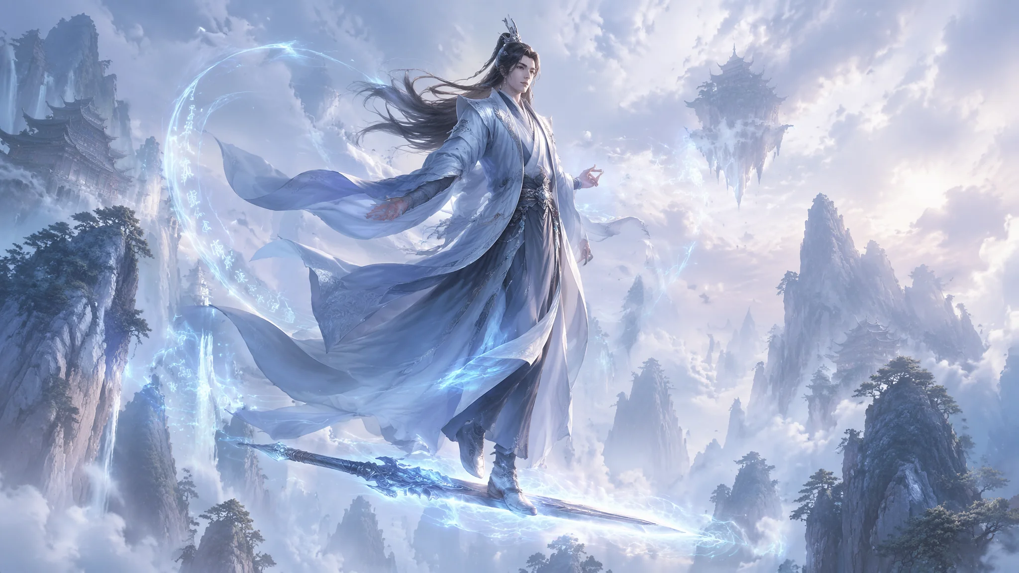 玄幻修仙主题AI绘画创作：从剑仙到洞天的东方幻想出图法