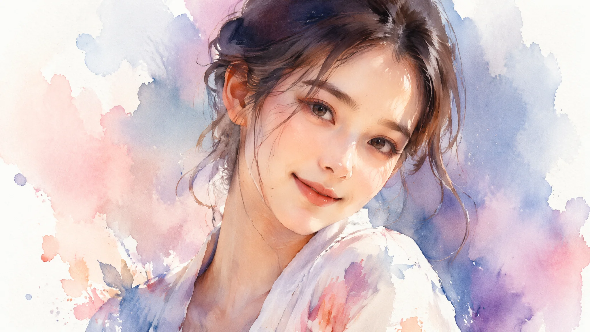 AI绘画水彩头像教程：清新水彩风头像制作方法