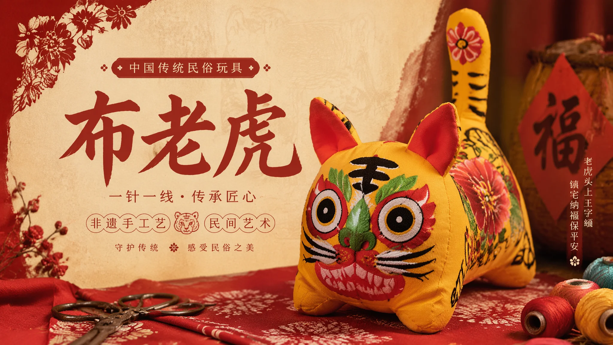 AI绘画布老虎：民间玩具题材出图