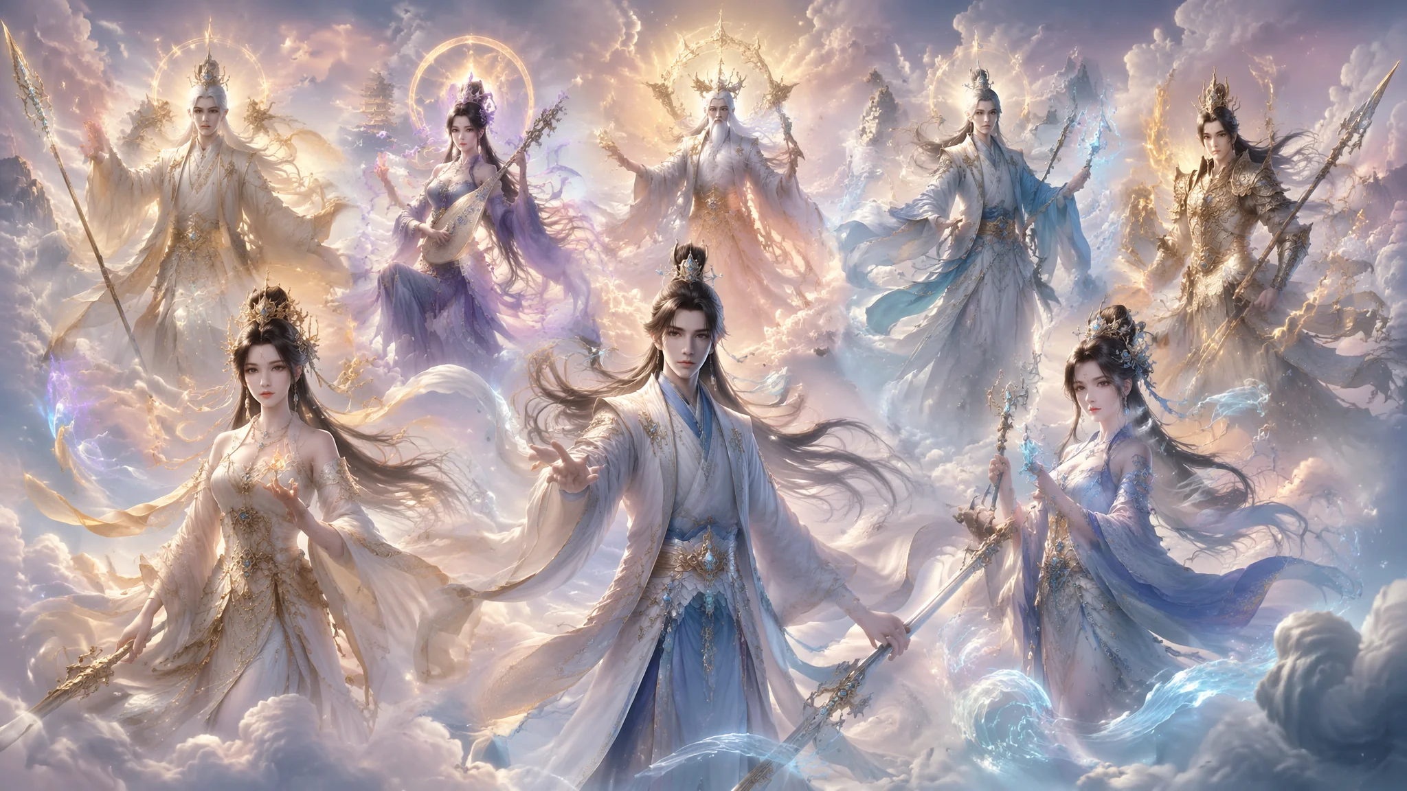 AI的神仙绘画：仙气飘飘神仙角色合集