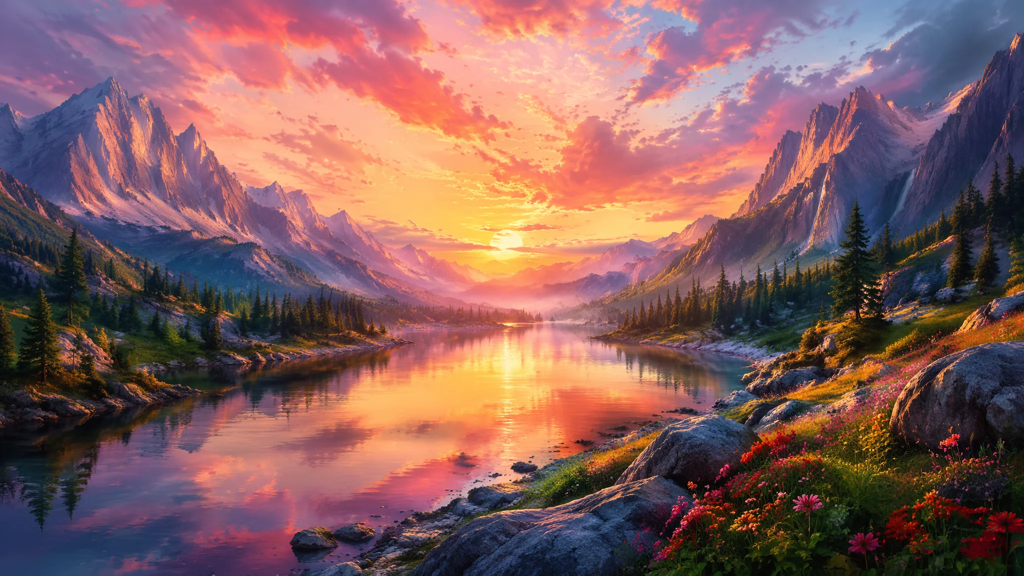 AI绘画插画壁纸：精美插画手机电脑壁纸