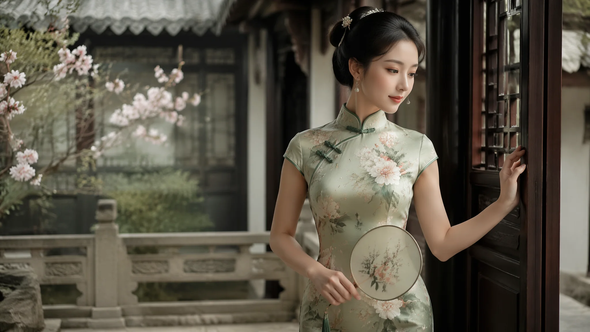 AI绘画旗袍国风：优雅旗袍女性角色绘制