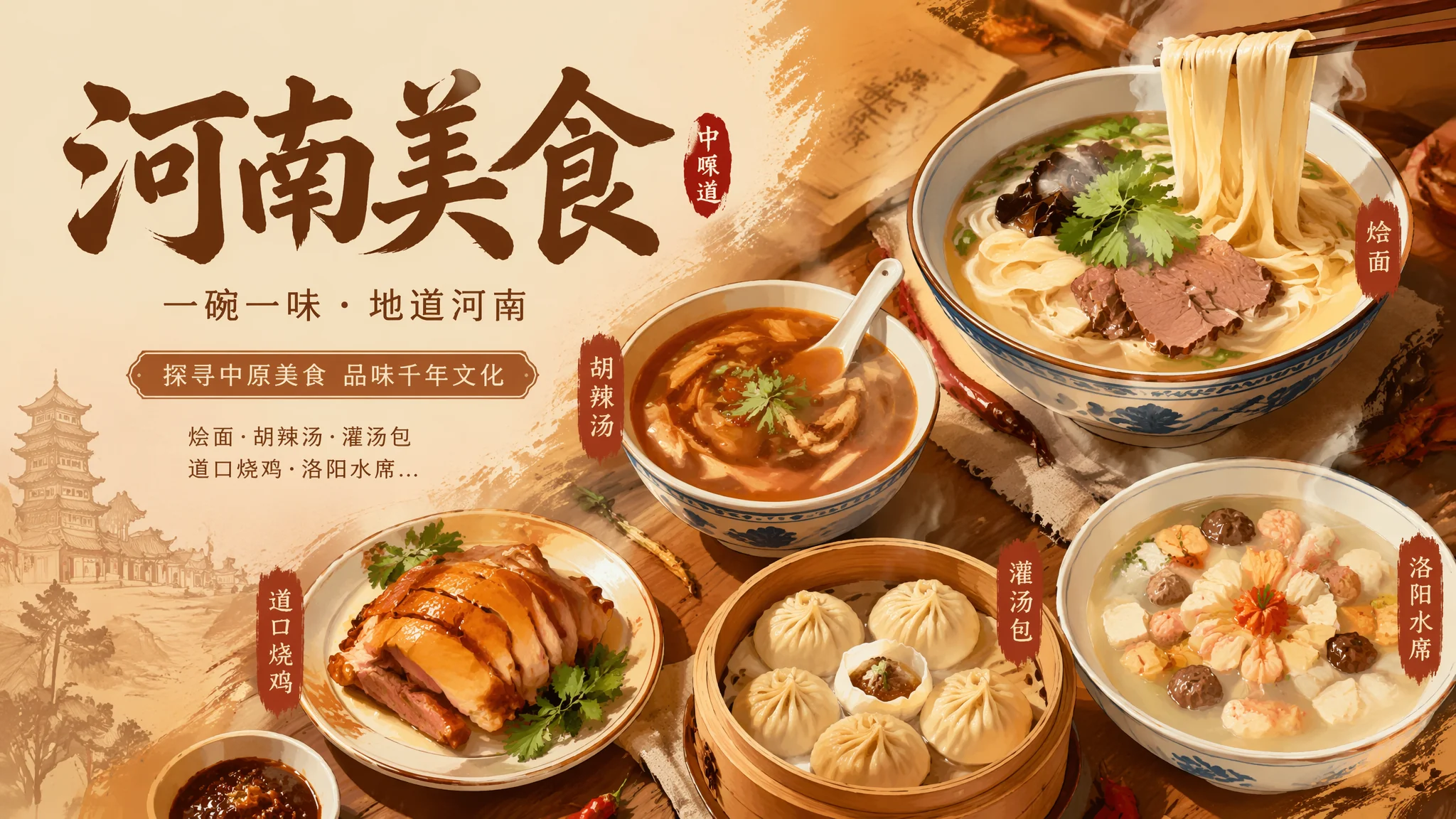 河南美食AI绘画：美食题材出图技巧